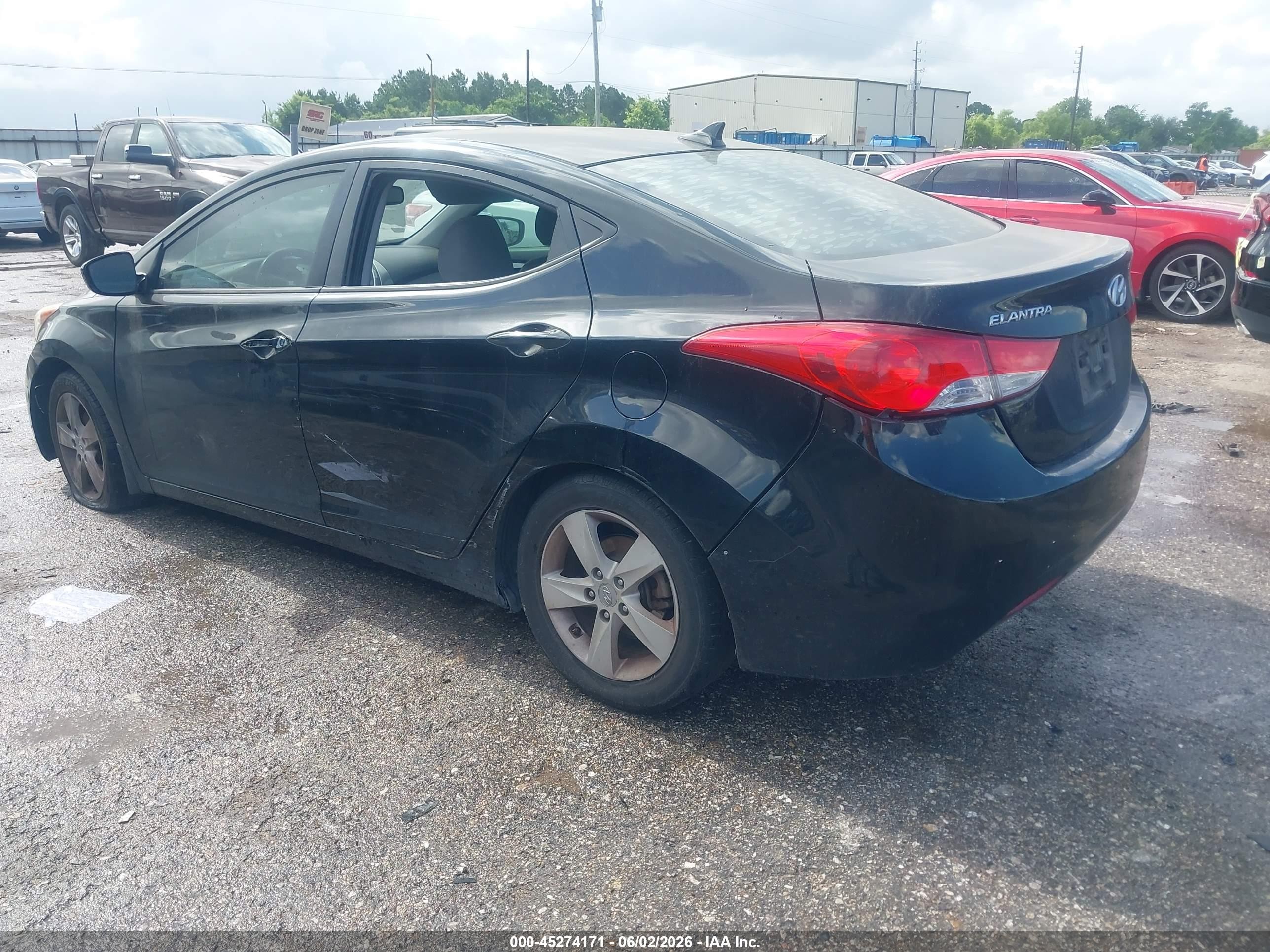 2013 Hyundai Elantra Gls Black vin: KMHDH4AE1DU595141