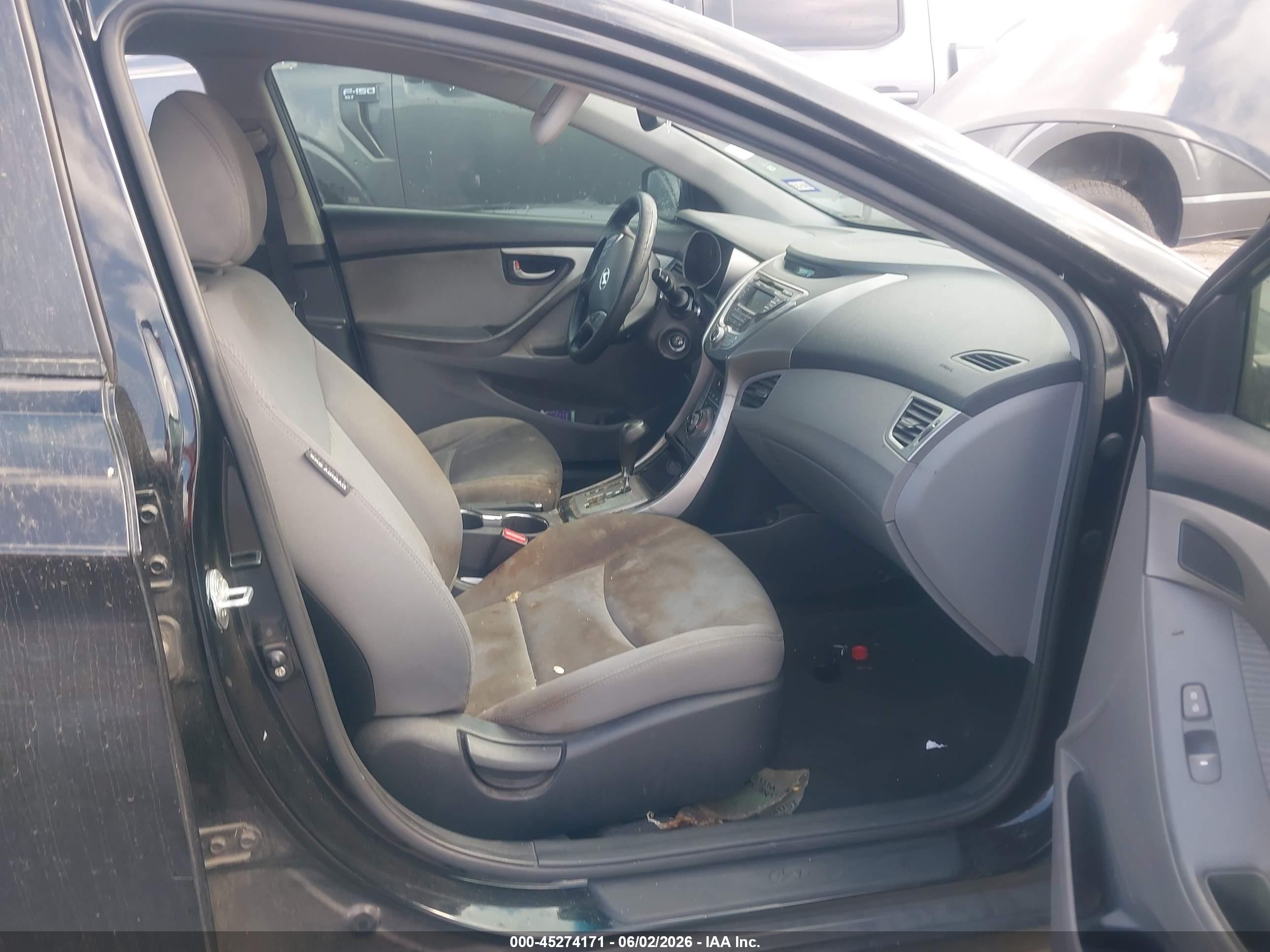 2013 Hyundai Elantra Gls Black vin: KMHDH4AE1DU595141