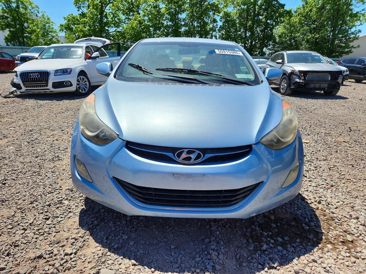 2013 Hyundai Elantra Gls Blue vin: KMHDH4AE1DU616053