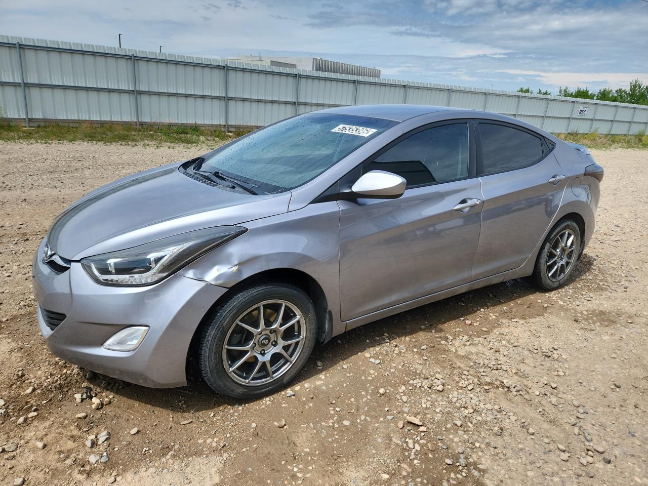 2013 Hyundai Elantra Gls Silver vin: KMHDH4AE1DU623391 Damage: Left Front Fender, Dent(S) W/ Paint Dmg, 6 To 7 Inches