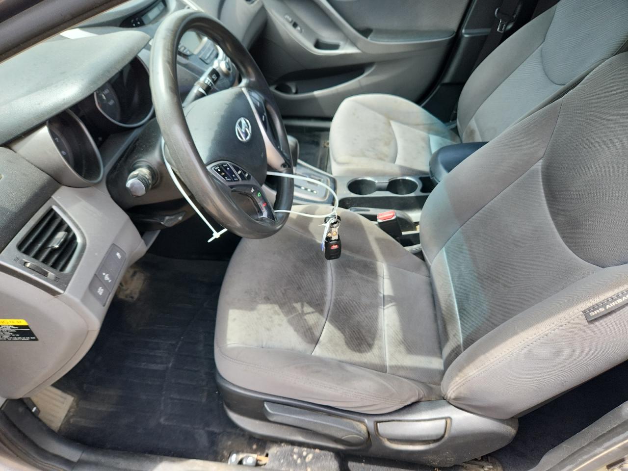 2013 Hyundai Elantra Gls Silver vin: KMHDH4AE1DU623391 Damage: Left Front Seat, Stained, Permanent