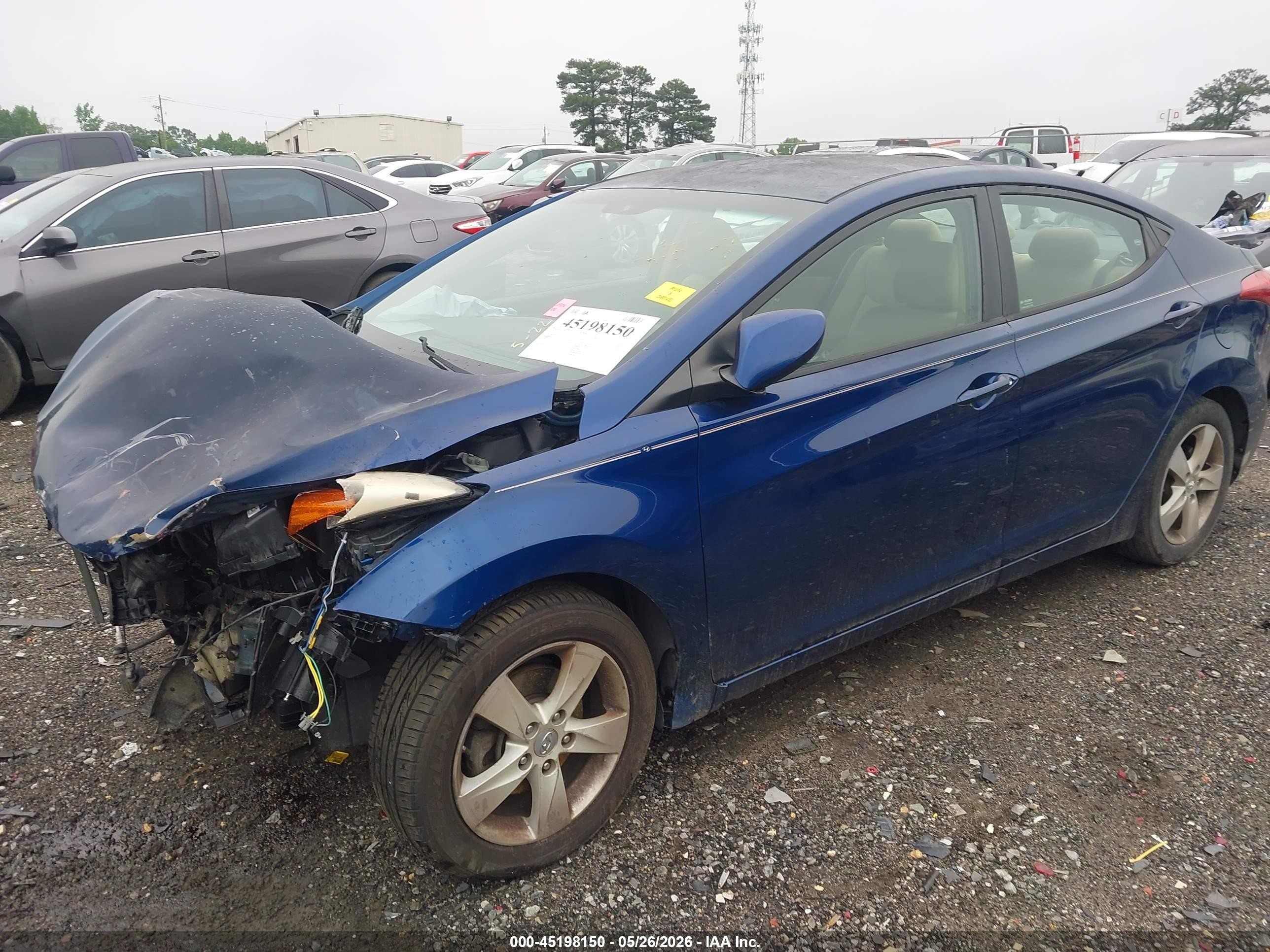 2013 Hyundai Elantra Gls Blue vin: KMHDH4AE1DU632978