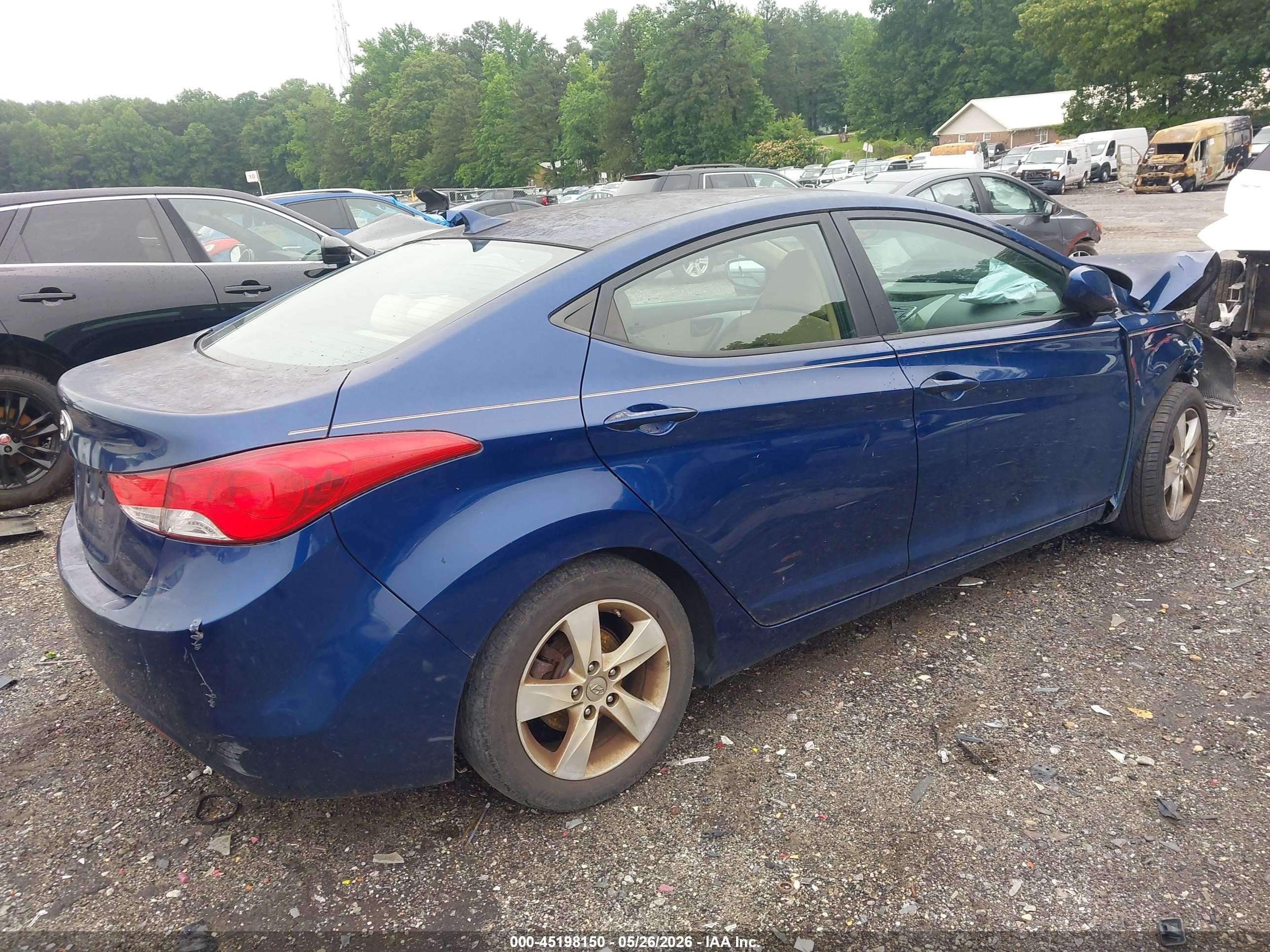 2013 Hyundai Elantra Gls Blue vin: KMHDH4AE1DU632978