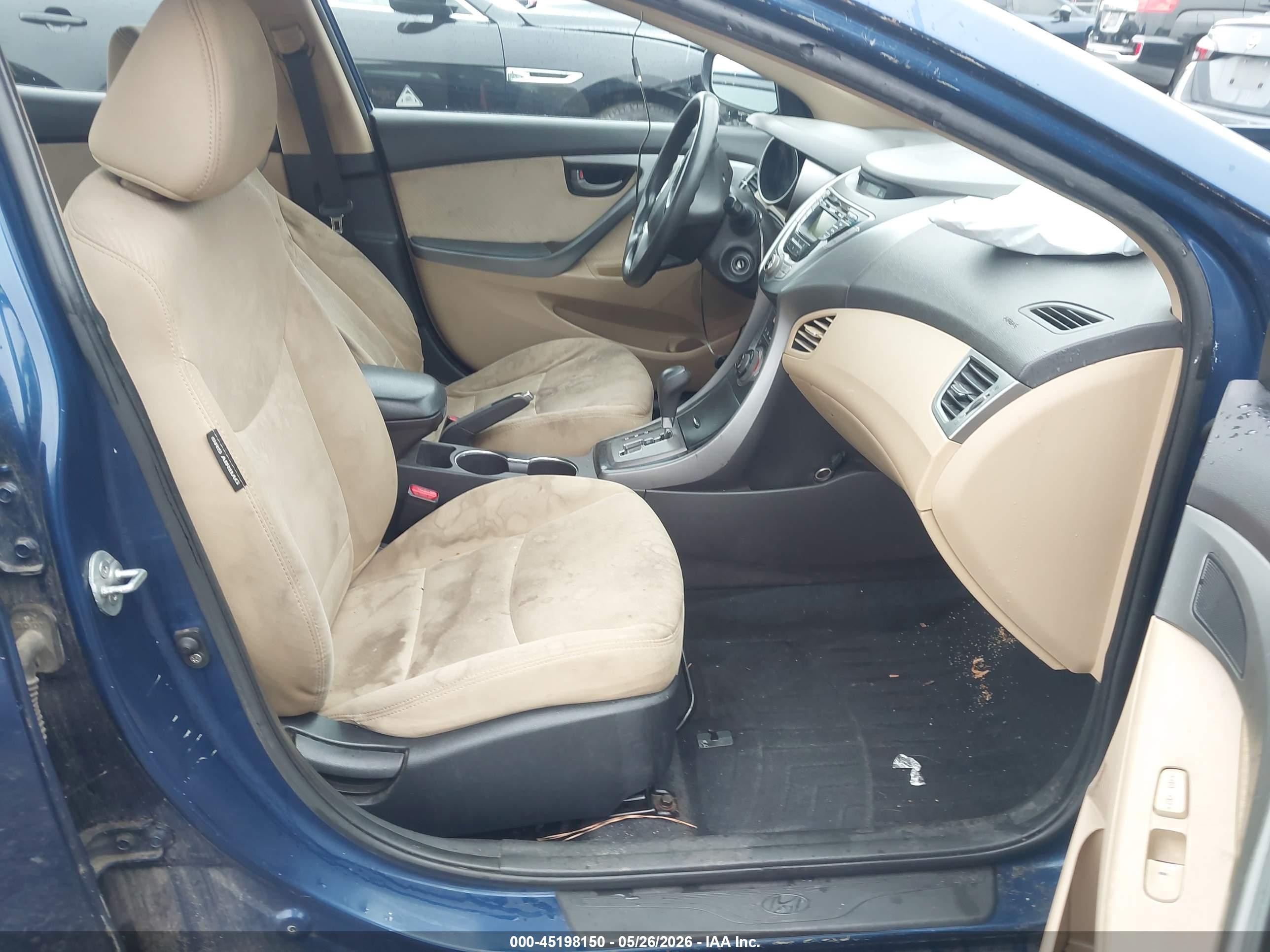 2013 Hyundai Elantra Gls Blue vin: KMHDH4AE1DU632978