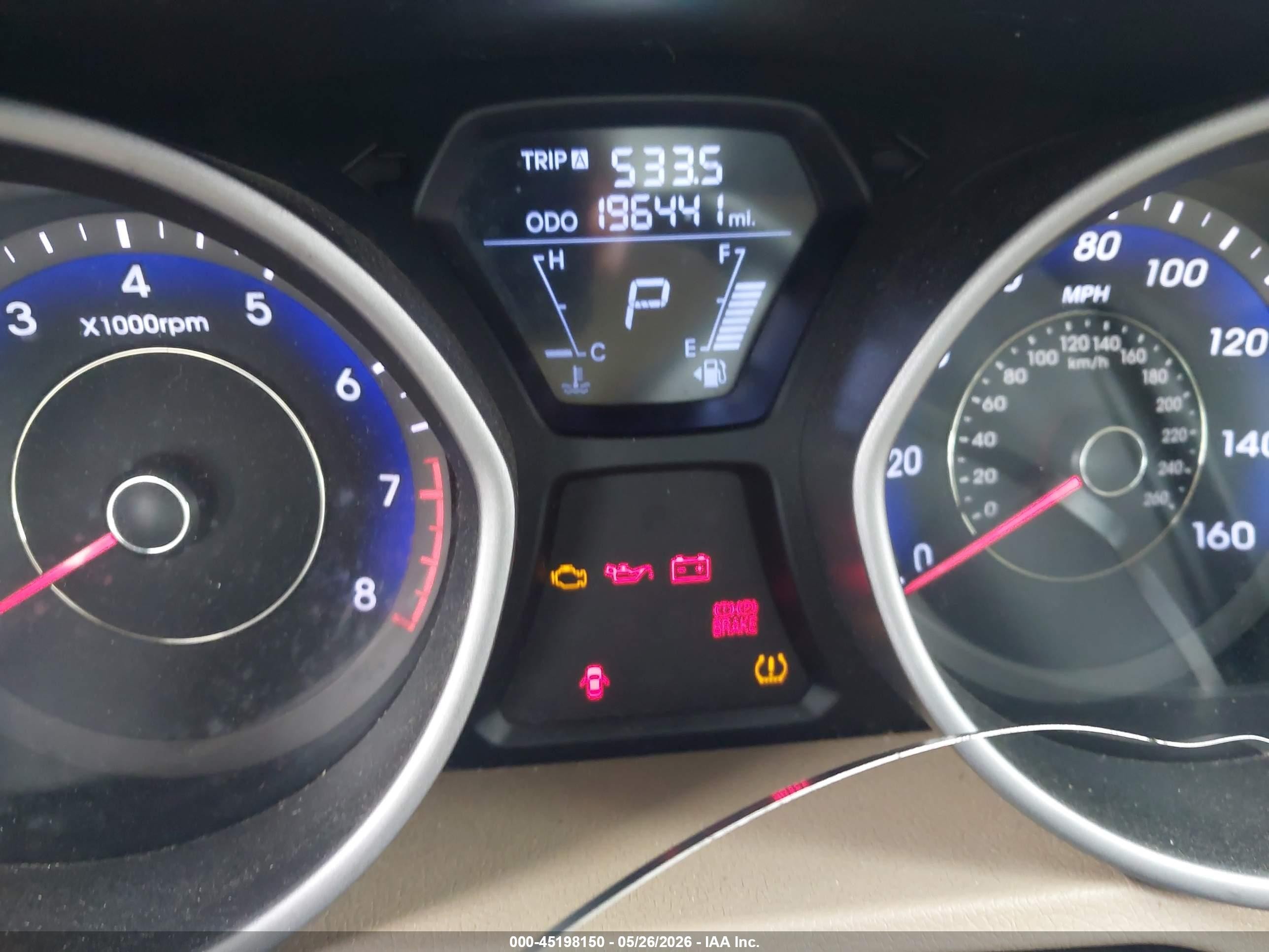 2013 Hyundai Elantra Gls Blue vin: KMHDH4AE1DU632978