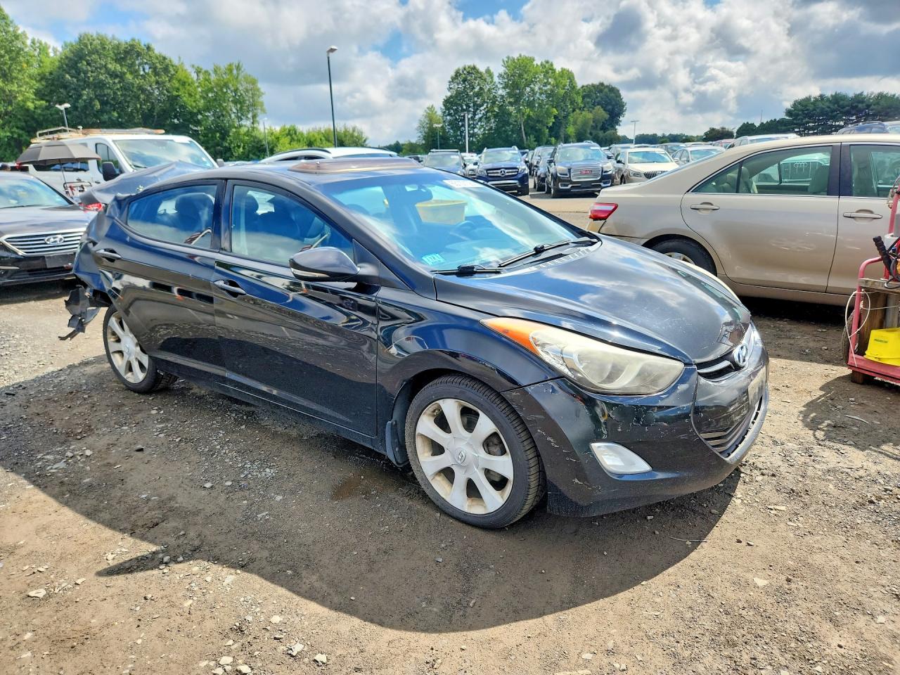 2013 Hyundai Elantra Limited Черный vin: KMHDH4AE1DU642782