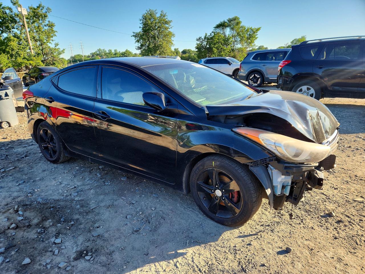 2013 Hyundai Elantra Gls Черный vin: KMHDH4AE1DU644032
