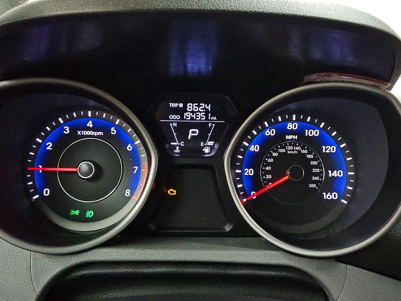 2013 Hyundai Elantra Gls Black vin: KMHDH4AE1DU656410