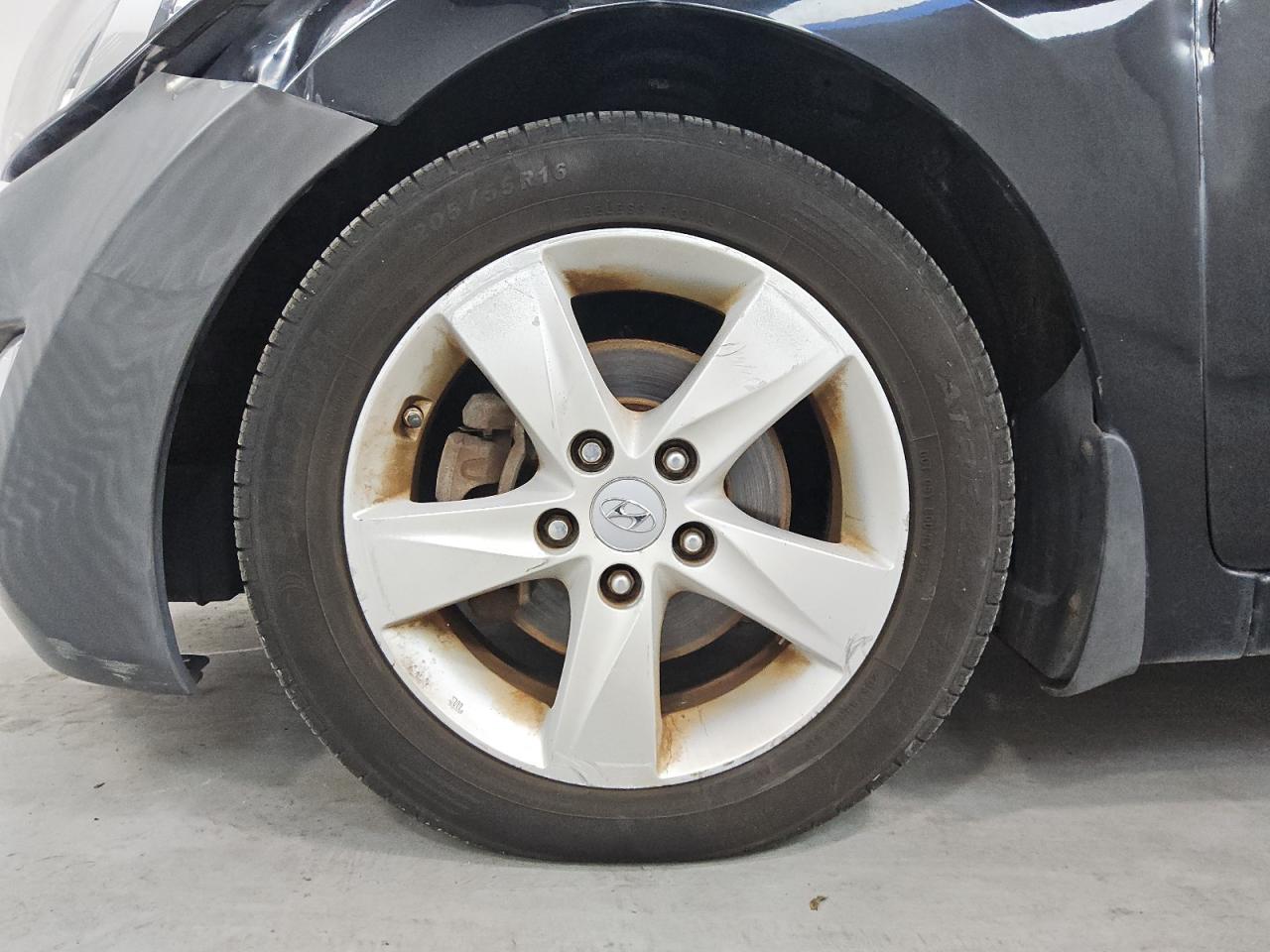 2013 Hyundai Elantra Gls Black vin: KMHDH4AE1DU656410 Damage: Left Front Wheel, Curb Rash, > 12 Inches