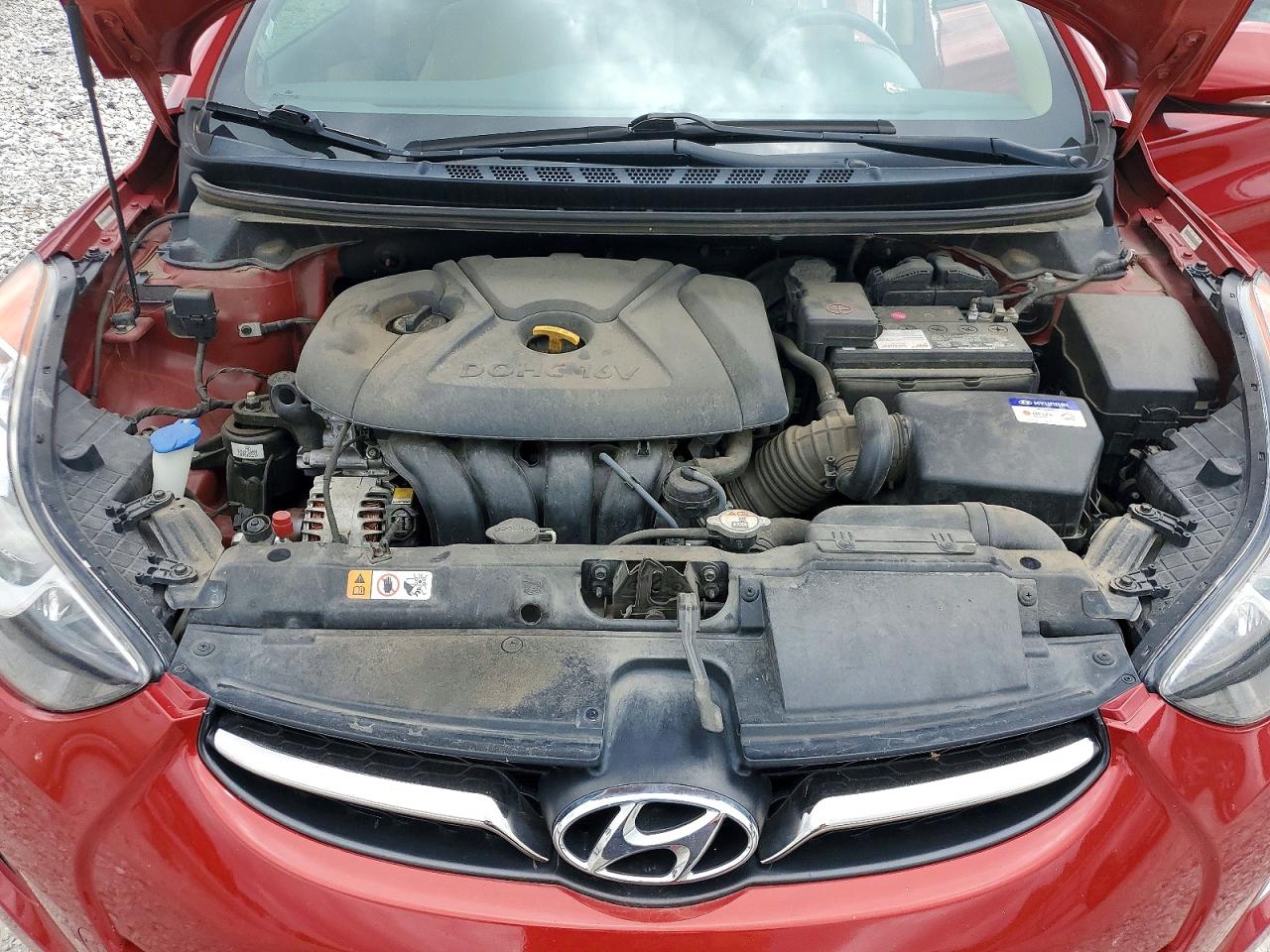 2013 Hyundai Elantra Limited Red vin: KMHDH4AE1DU698205