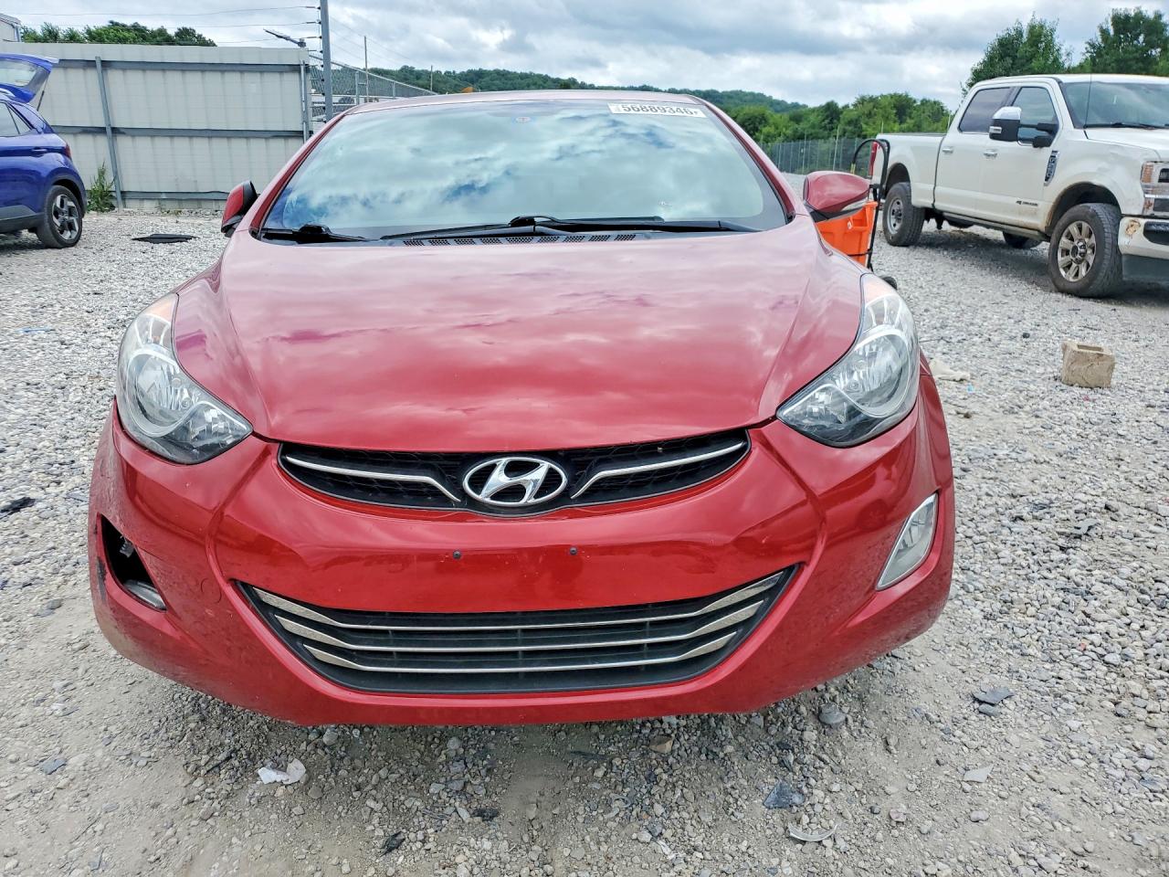 2013 Hyundai Elantra Limited Red vin: KMHDH4AE1DU698205