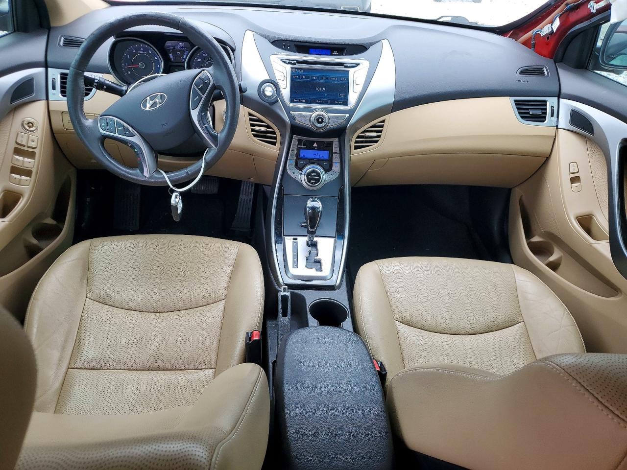 2013 Hyundai Elantra Limited Red vin: KMHDH4AE1DU698205
