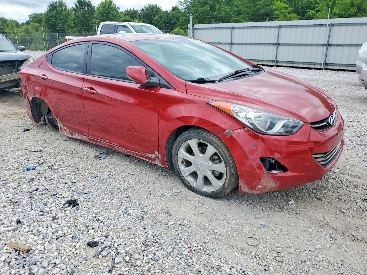 2013 Hyundai Elantra Limited Red vin: KMHDH4AE1DU698205