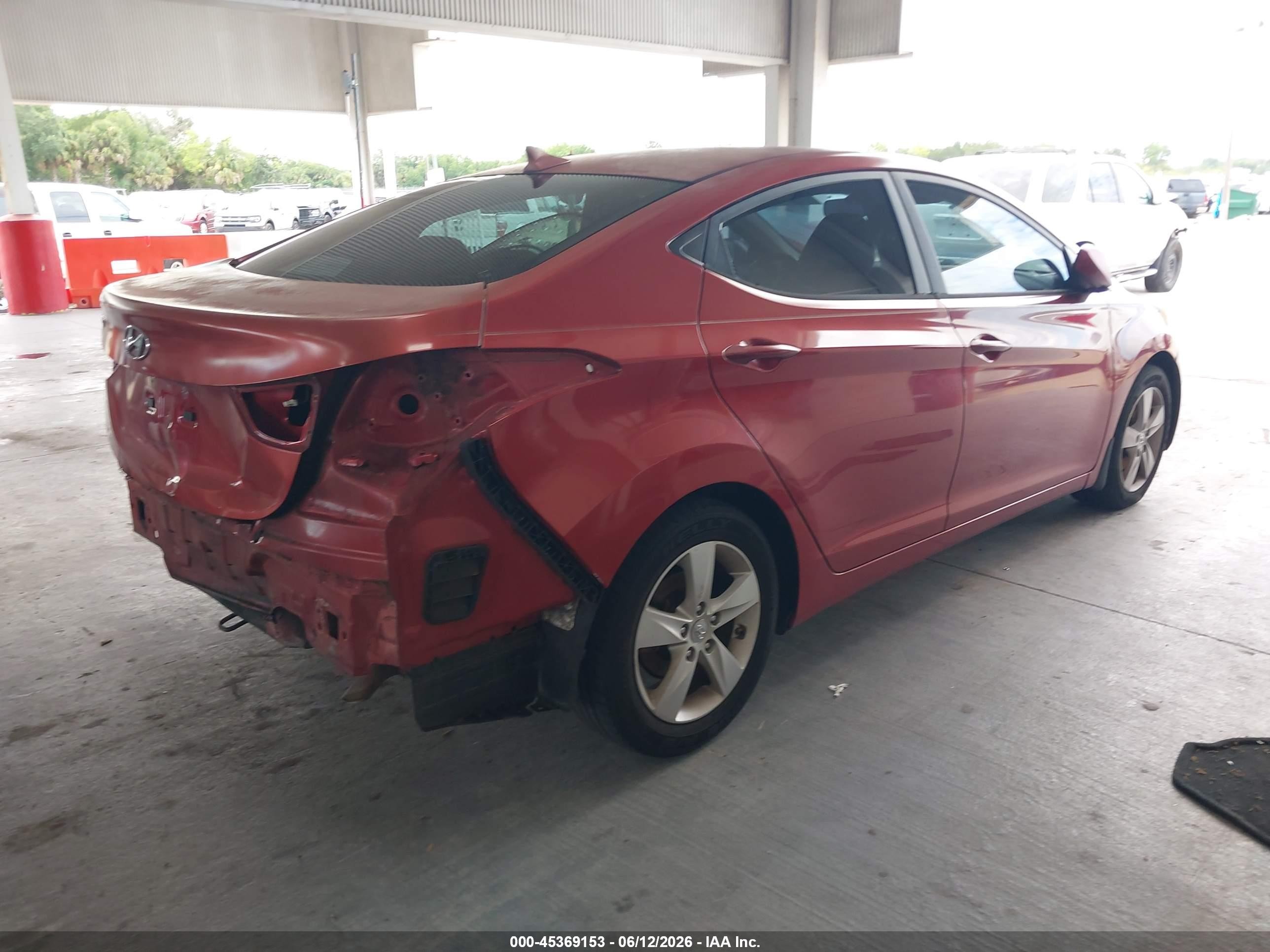 2013 Hyundai Elantra Gls Red vin: KMHDH4AE1DU747810