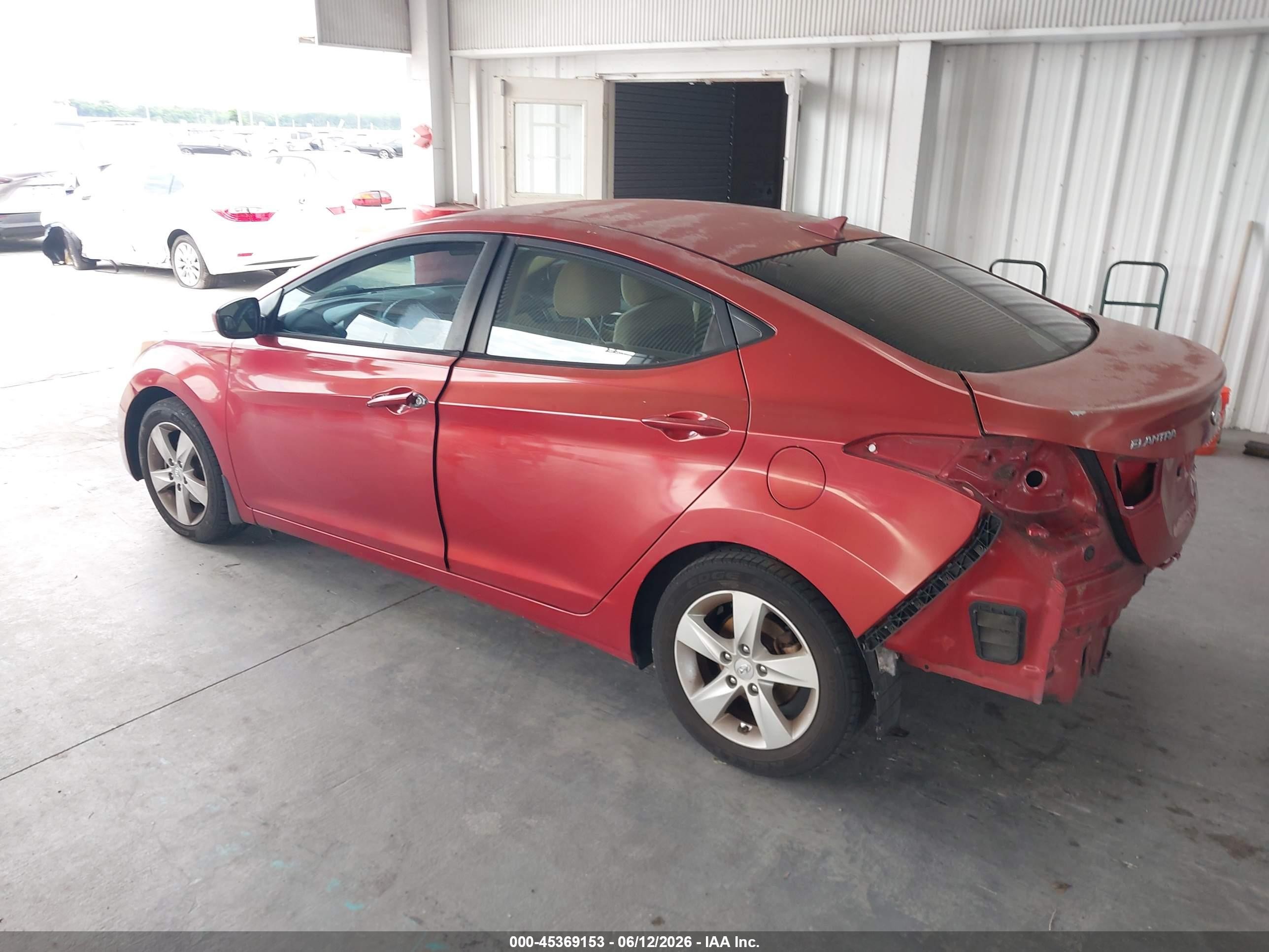 2013 Hyundai Elantra Gls Red vin: KMHDH4AE1DU747810
