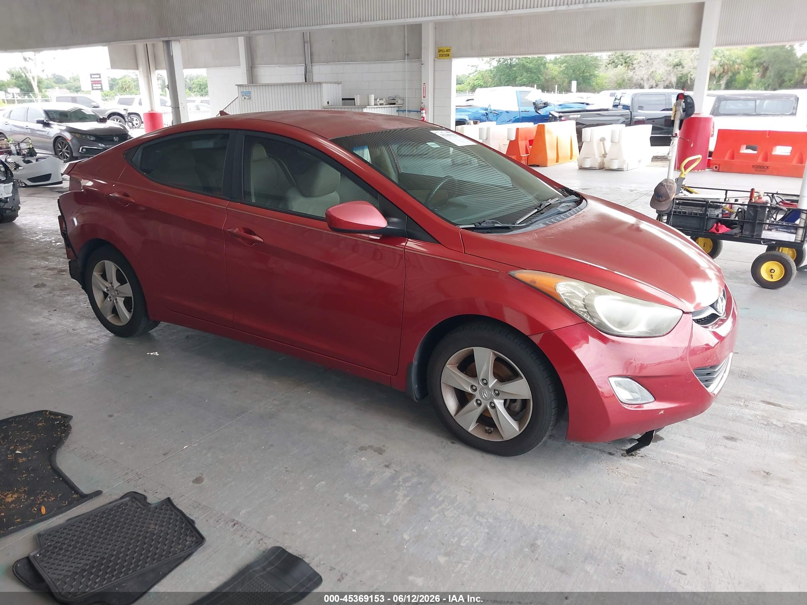 2013 Hyundai Elantra Gls Red vin: KMHDH4AE1DU747810