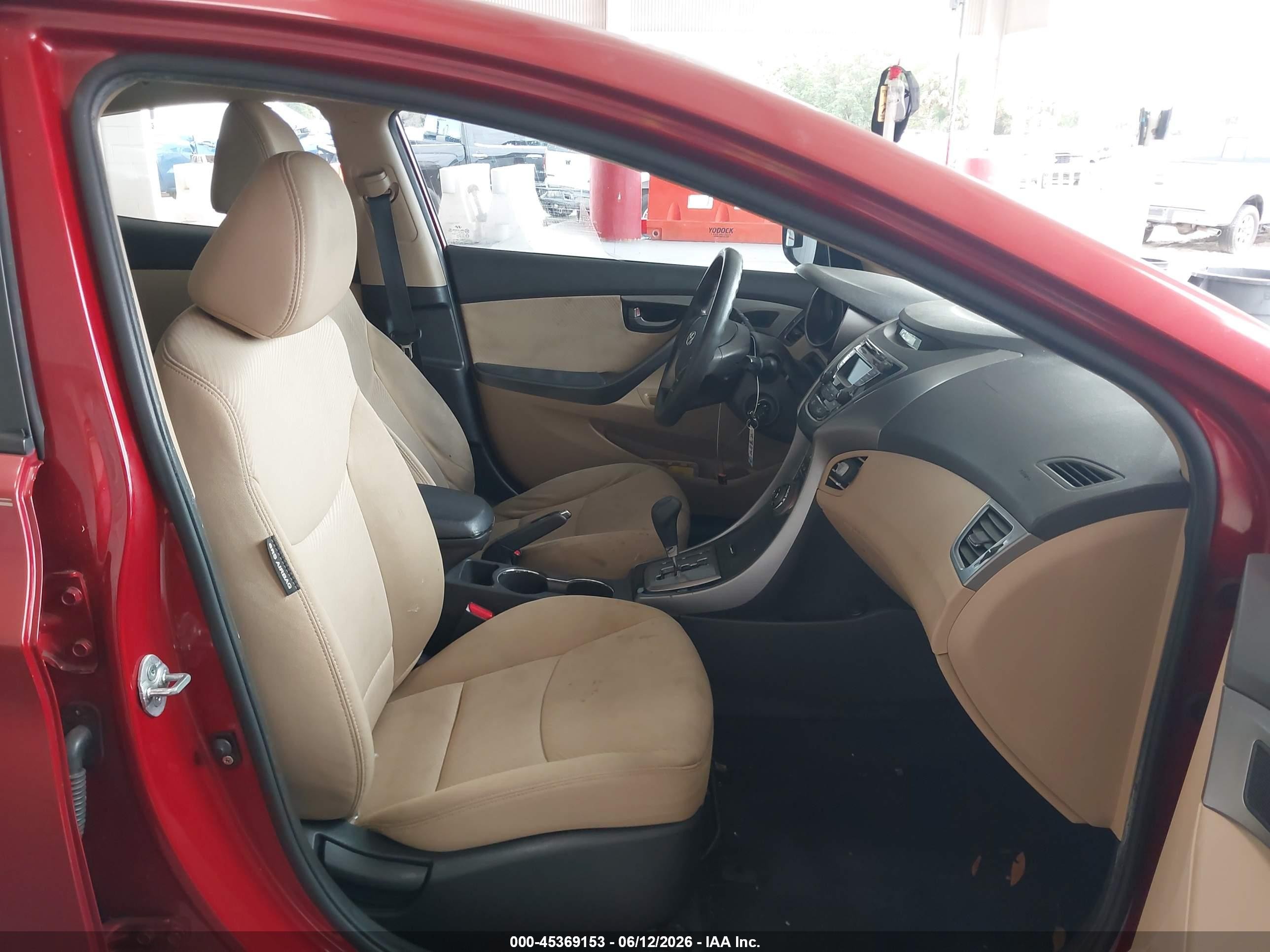 2013 Hyundai Elantra Gls Red vin: KMHDH4AE1DU747810