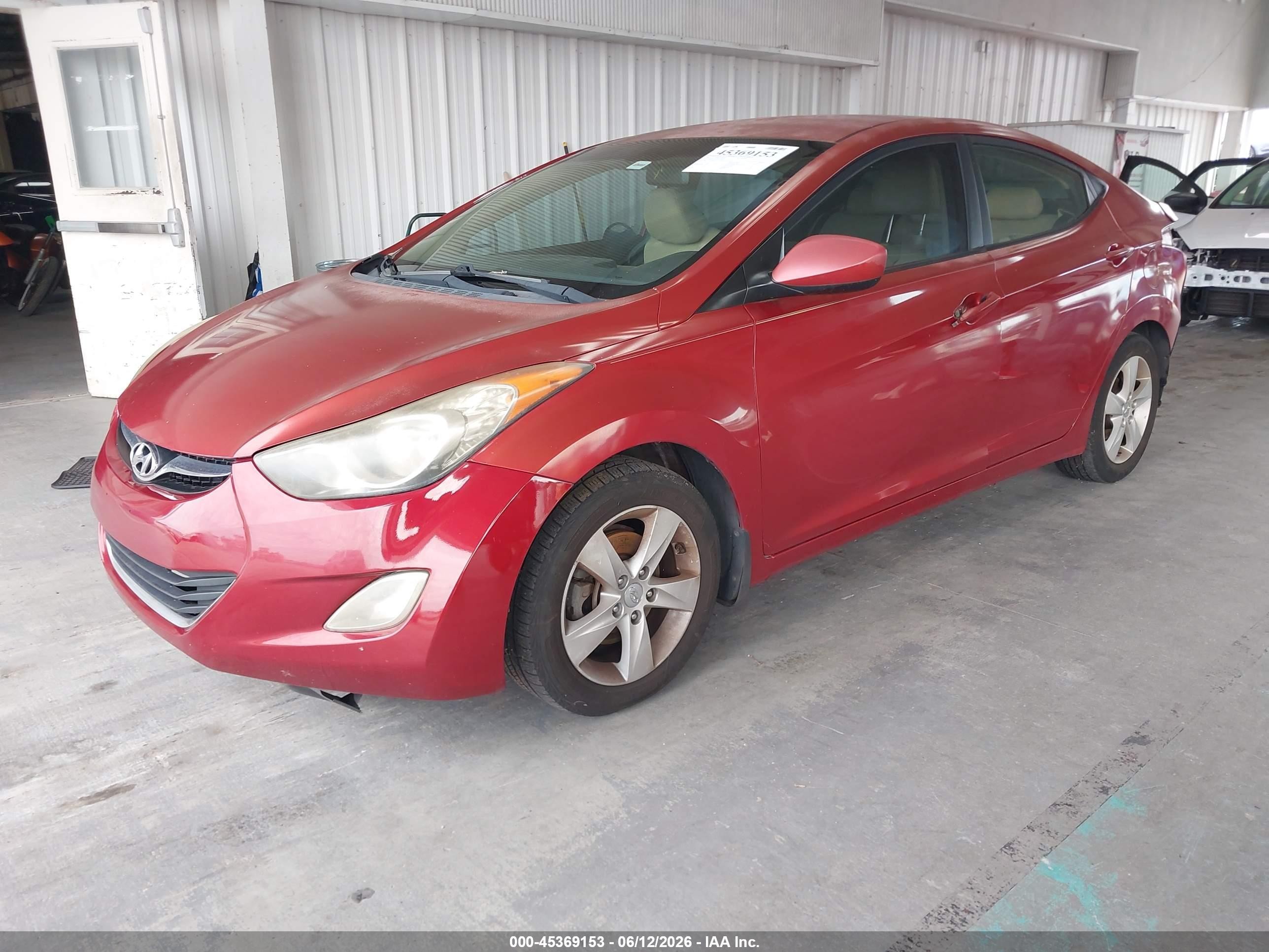 2013 Hyundai Elantra Gls Red vin: KMHDH4AE1DU747810