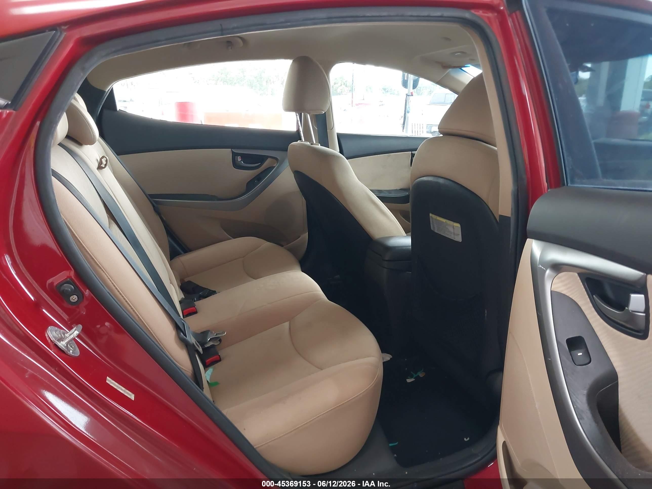 2013 Hyundai Elantra Gls Red vin: KMHDH4AE1DU747810