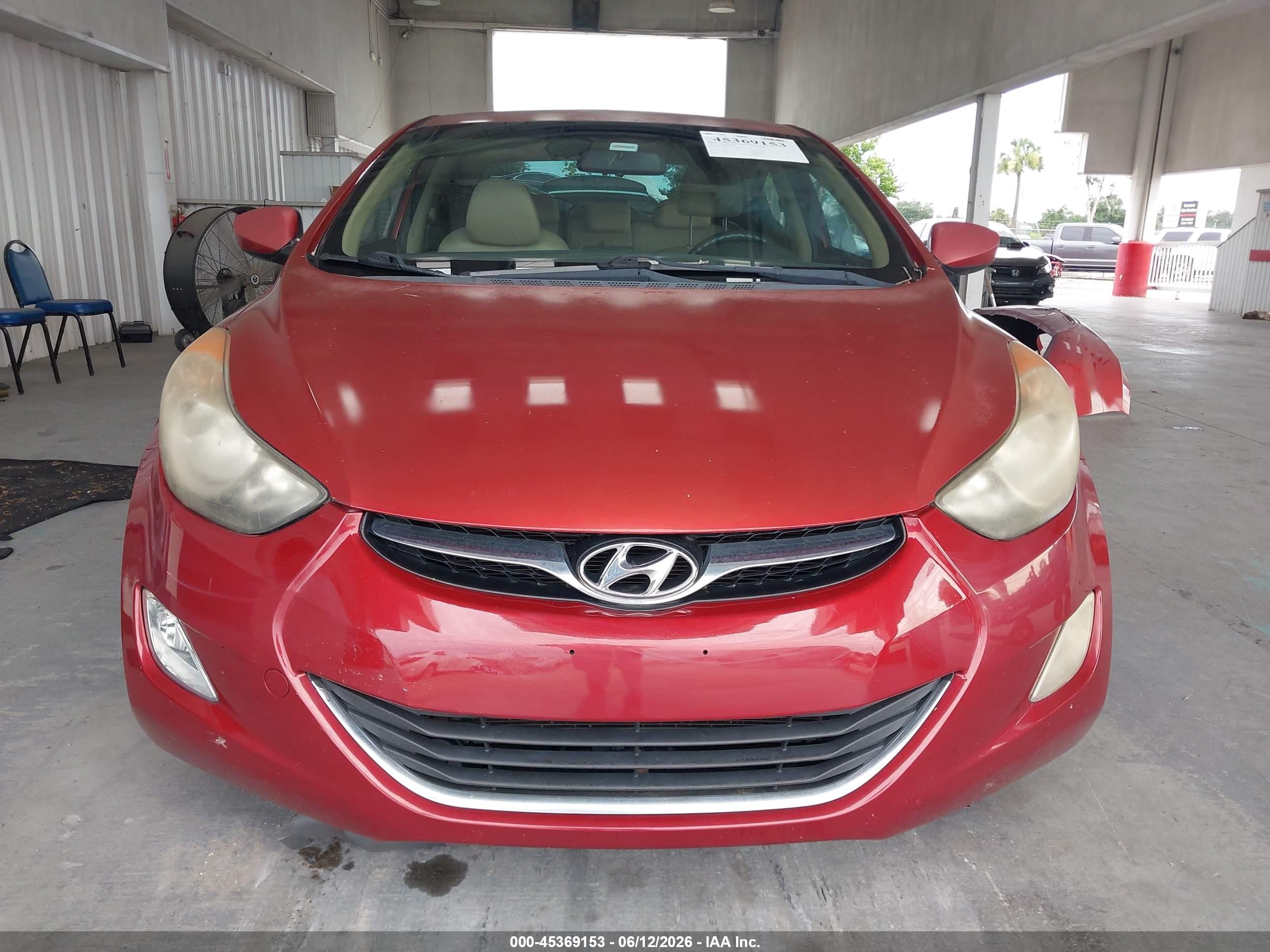 2013 Hyundai Elantra Gls Red vin: KMHDH4AE1DU747810