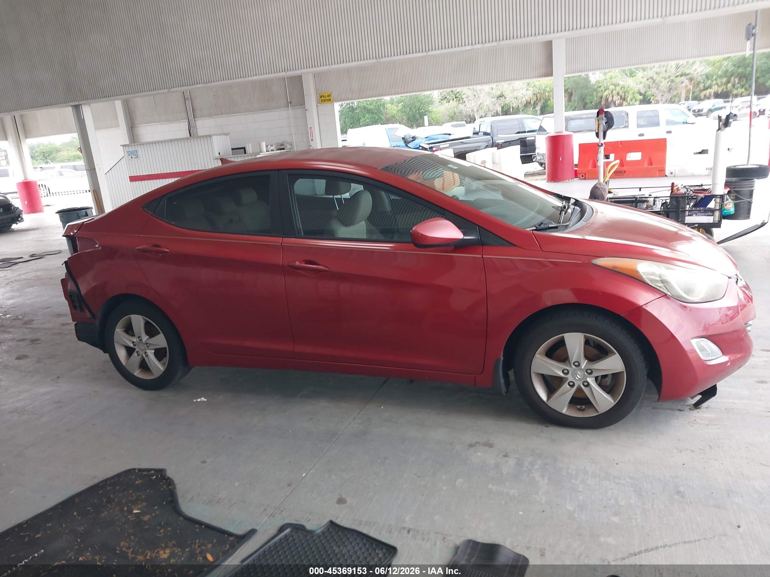 2013 Hyundai Elantra Gls Red vin: KMHDH4AE1DU747810