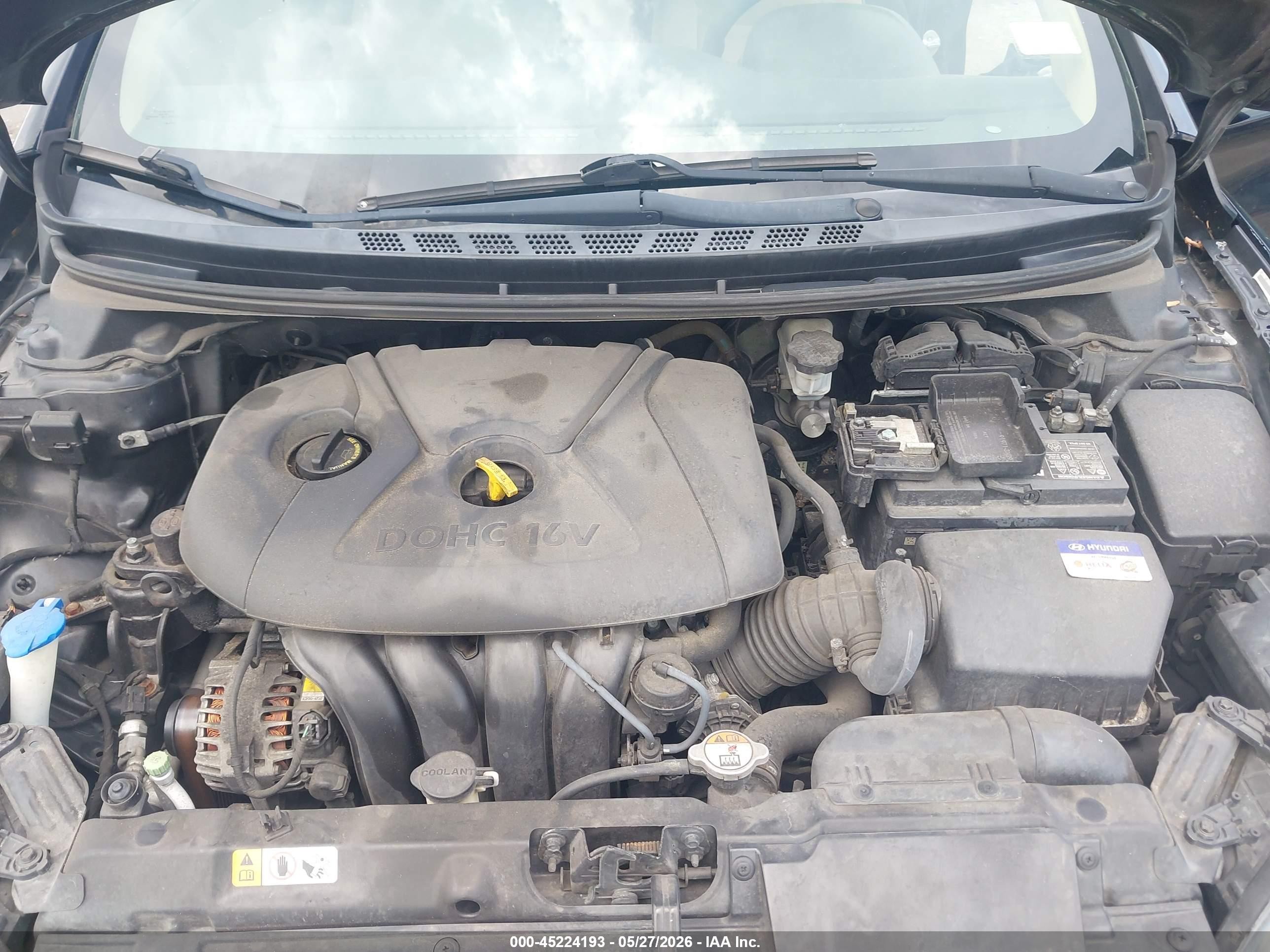 2013 Hyundai Elantra Gls Black vin: KMHDH4AE1DU759973