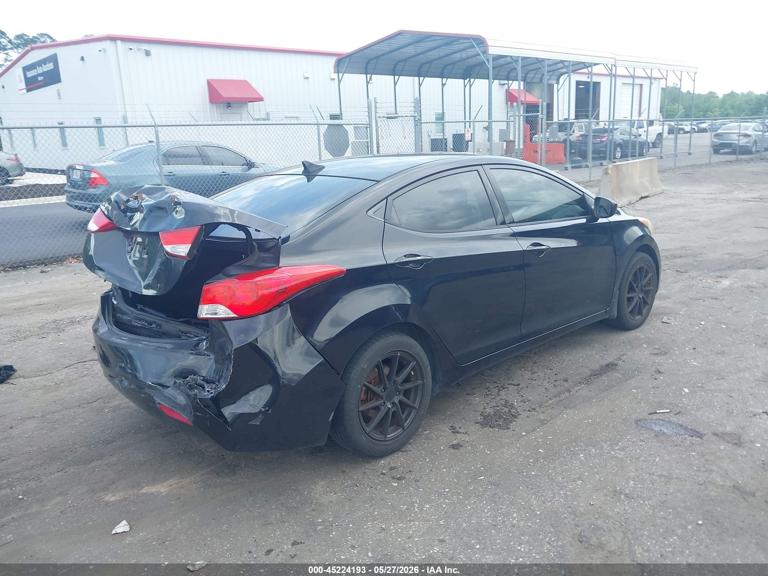 2013 Hyundai Elantra Gls Black vin: KMHDH4AE1DU759973