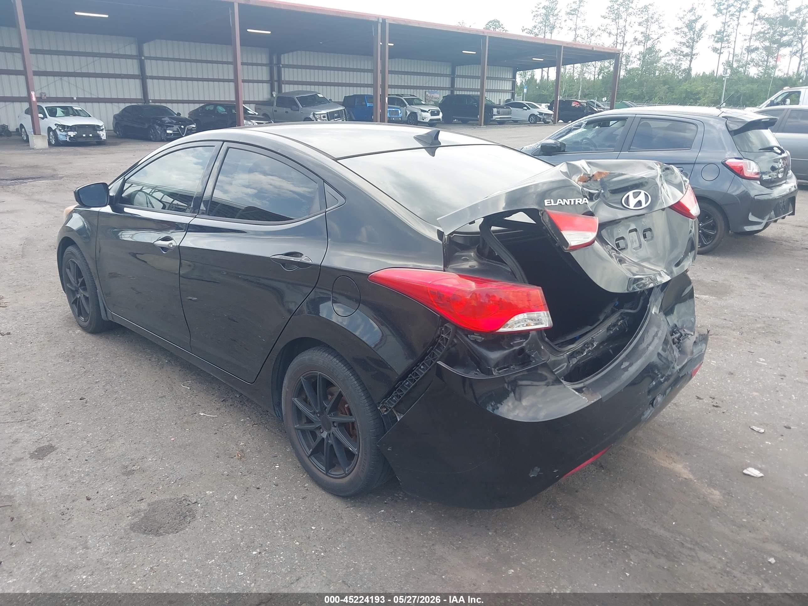 2013 Hyundai Elantra Gls Black vin: KMHDH4AE1DU759973