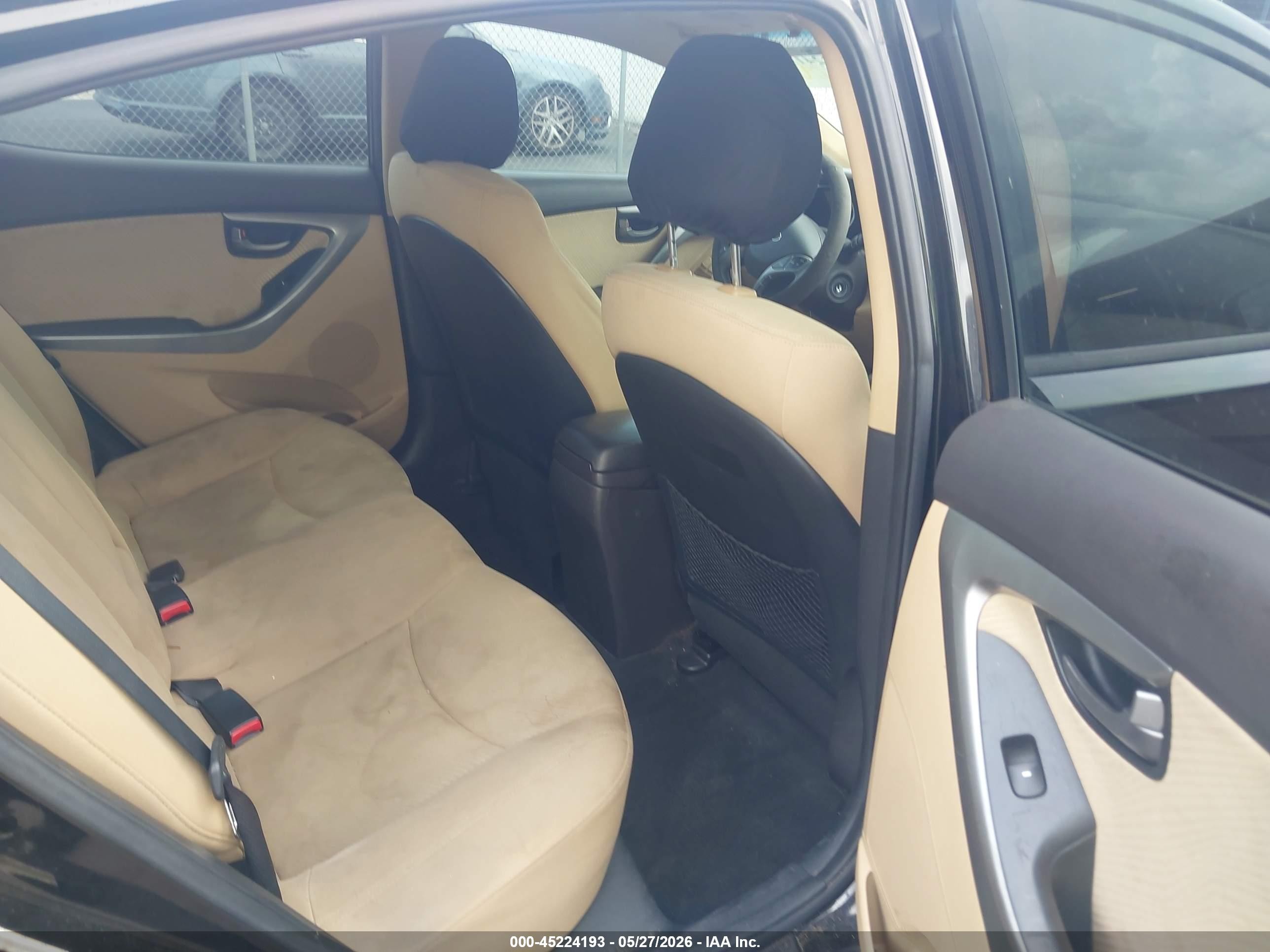 2013 Hyundai Elantra Gls Black vin: KMHDH4AE1DU759973