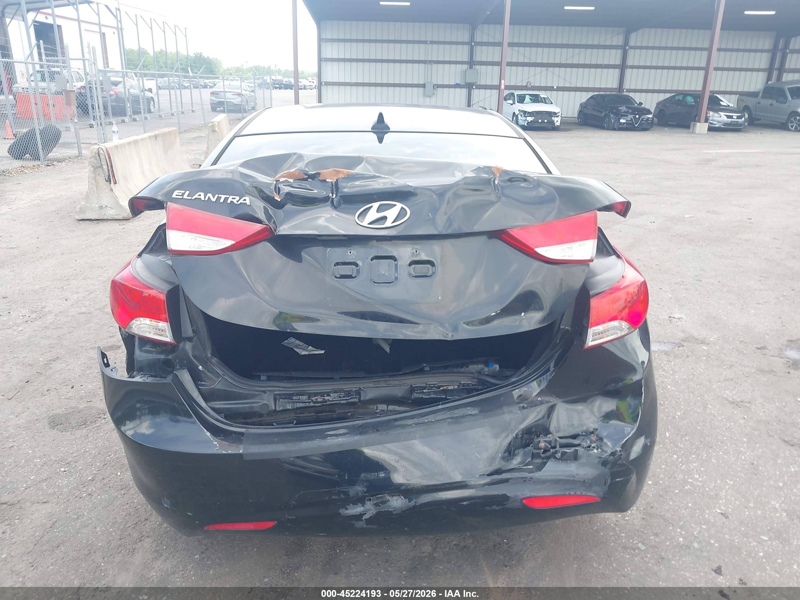 2013 Hyundai Elantra Gls Black vin: KMHDH4AE1DU759973