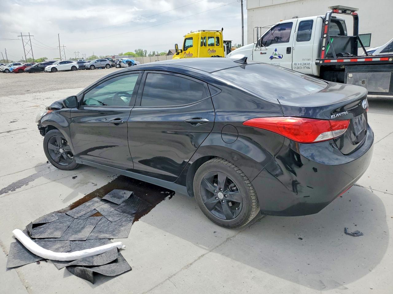 2013 Hyundai Elantra Gls Black vin: KMHDH4AE1DU773193