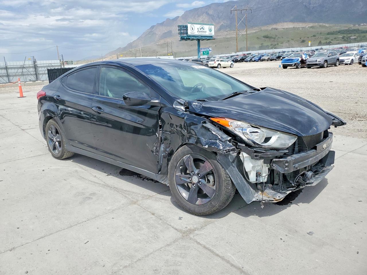 2013 Hyundai Elantra Gls Black vin: KMHDH4AE1DU773193
