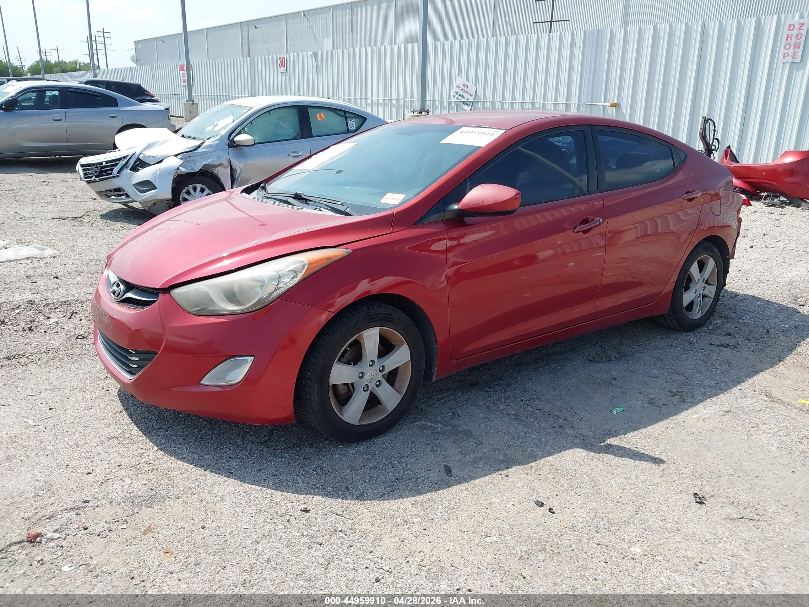 2013 Hyundai Elantra Gls Red vin: KMHDH4AE1DU778832