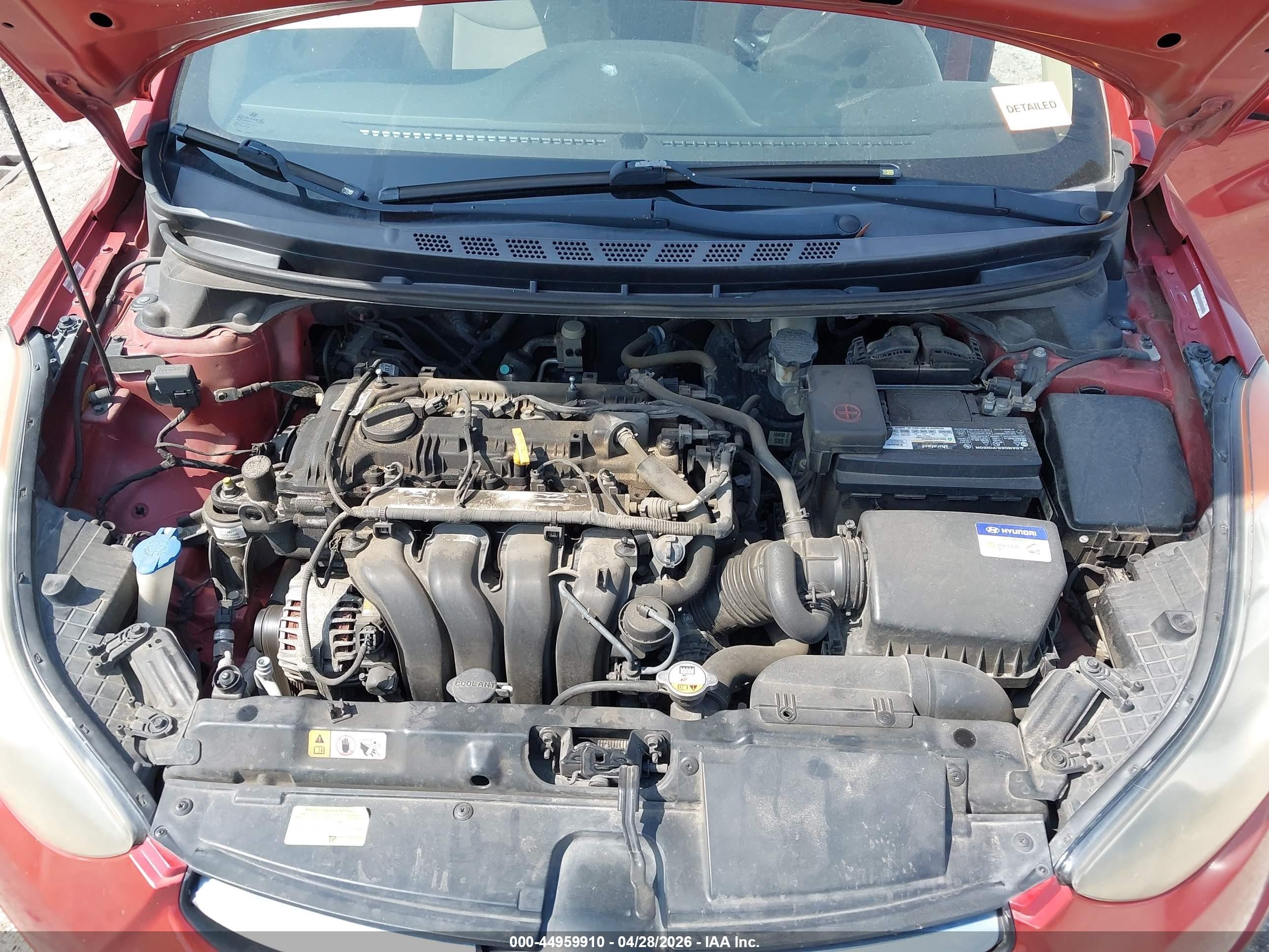 2013 Hyundai Elantra Gls Red vin: KMHDH4AE1DU778832
