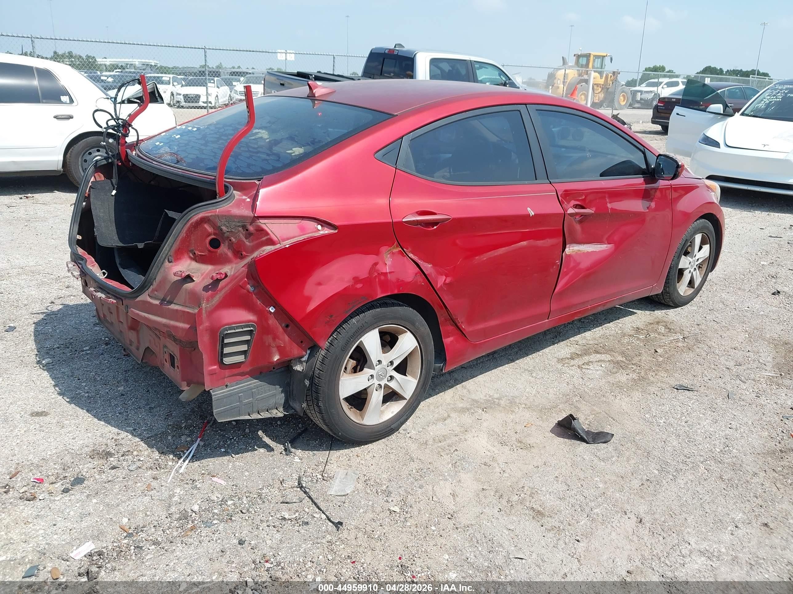 2013 Hyundai Elantra Gls Red vin: KMHDH4AE1DU778832