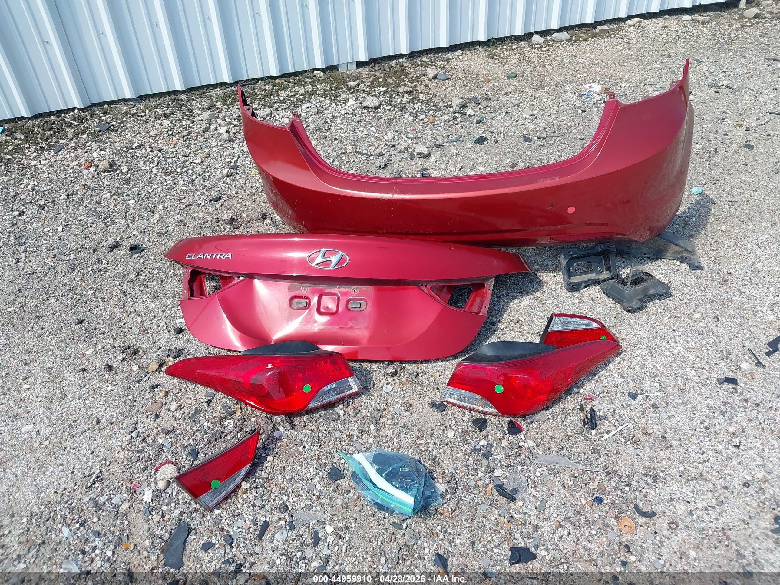 2013 Hyundai Elantra Gls Red vin: KMHDH4AE1DU778832