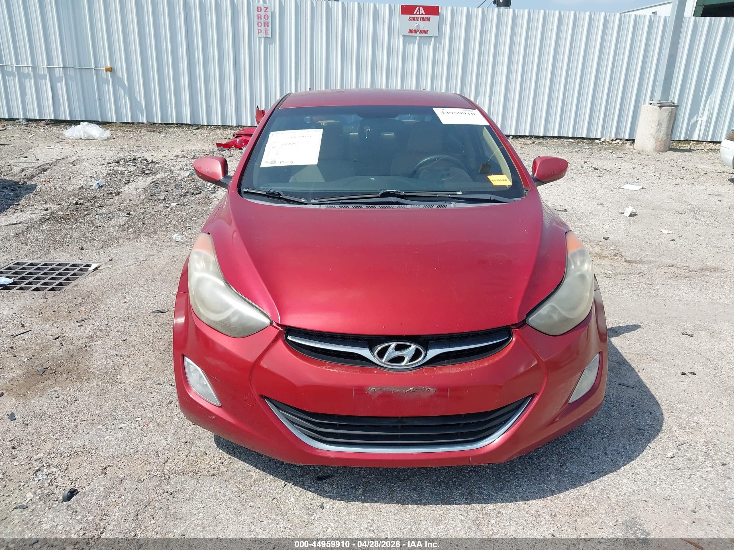 2013 Hyundai Elantra Gls Red vin: KMHDH4AE1DU778832