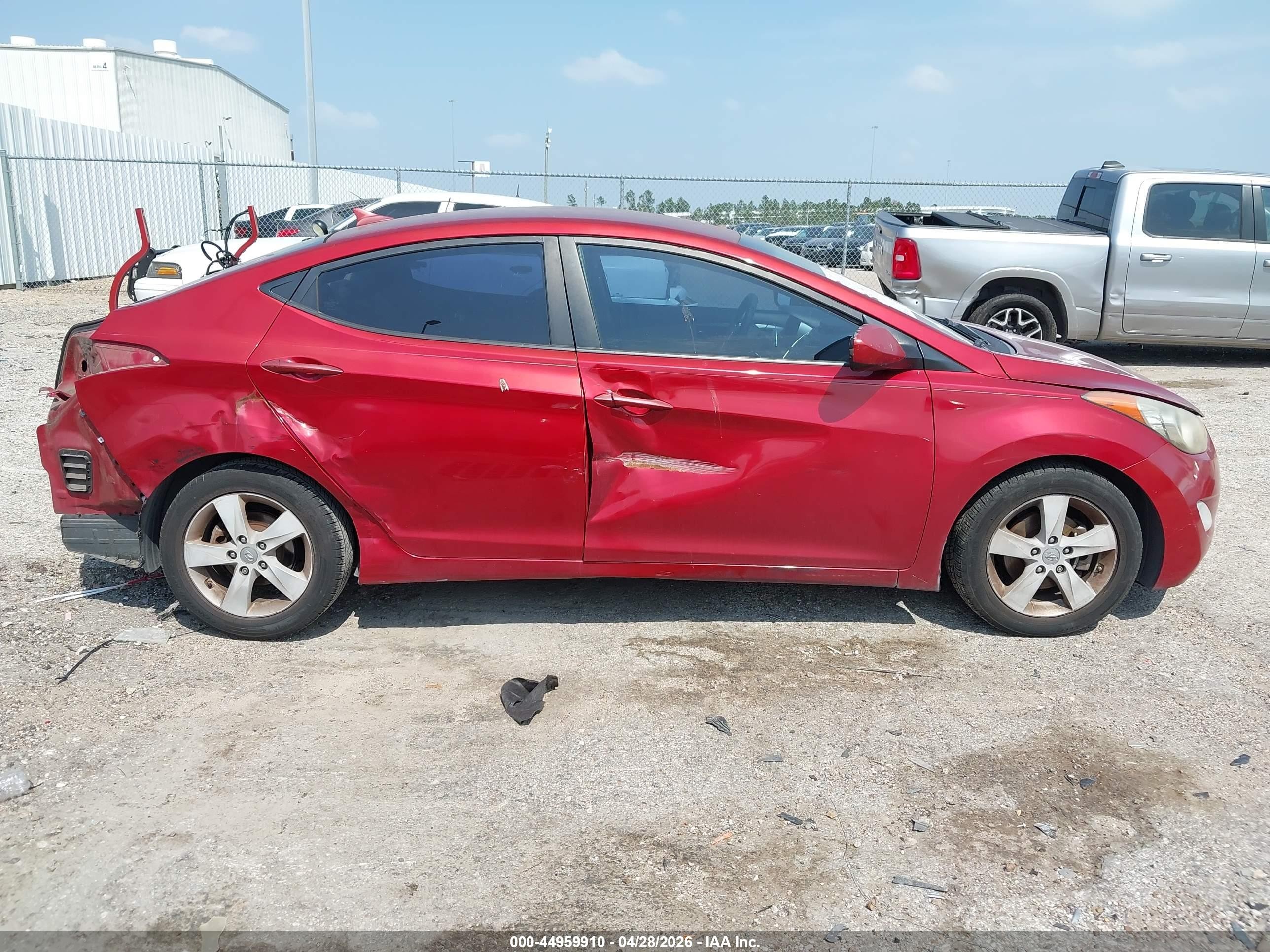 2013 Hyundai Elantra Gls Red vin: KMHDH4AE1DU778832