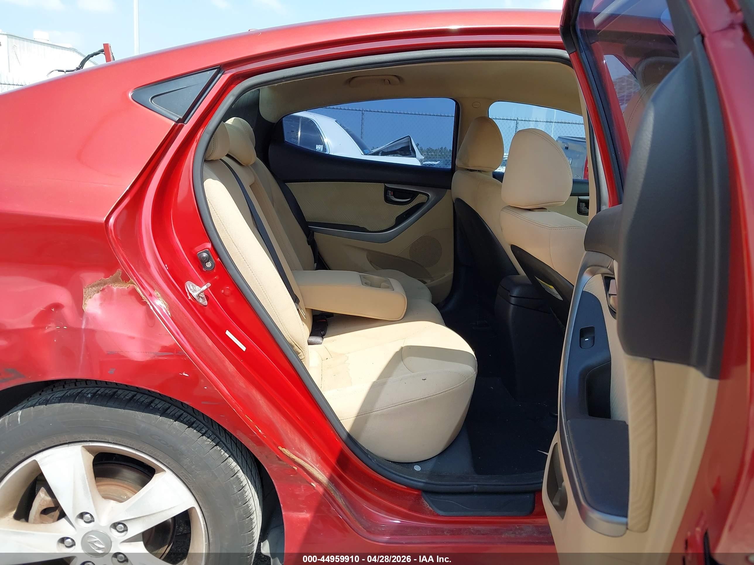 2013 Hyundai Elantra Gls Red vin: KMHDH4AE1DU778832