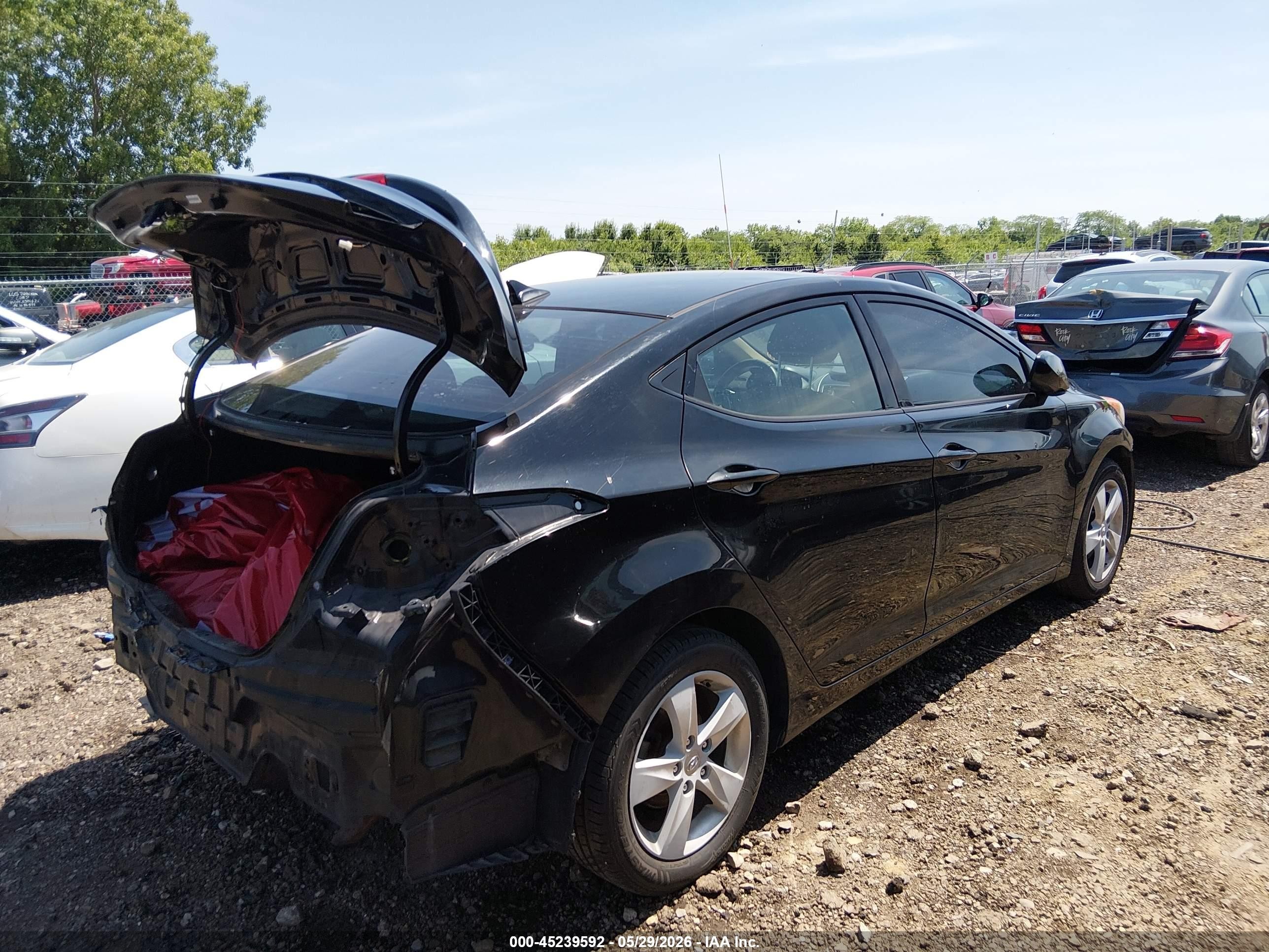 2013 Hyundai Elantra Gls (ulsan Plant) Black vin: KMHDH4AE1DU781388