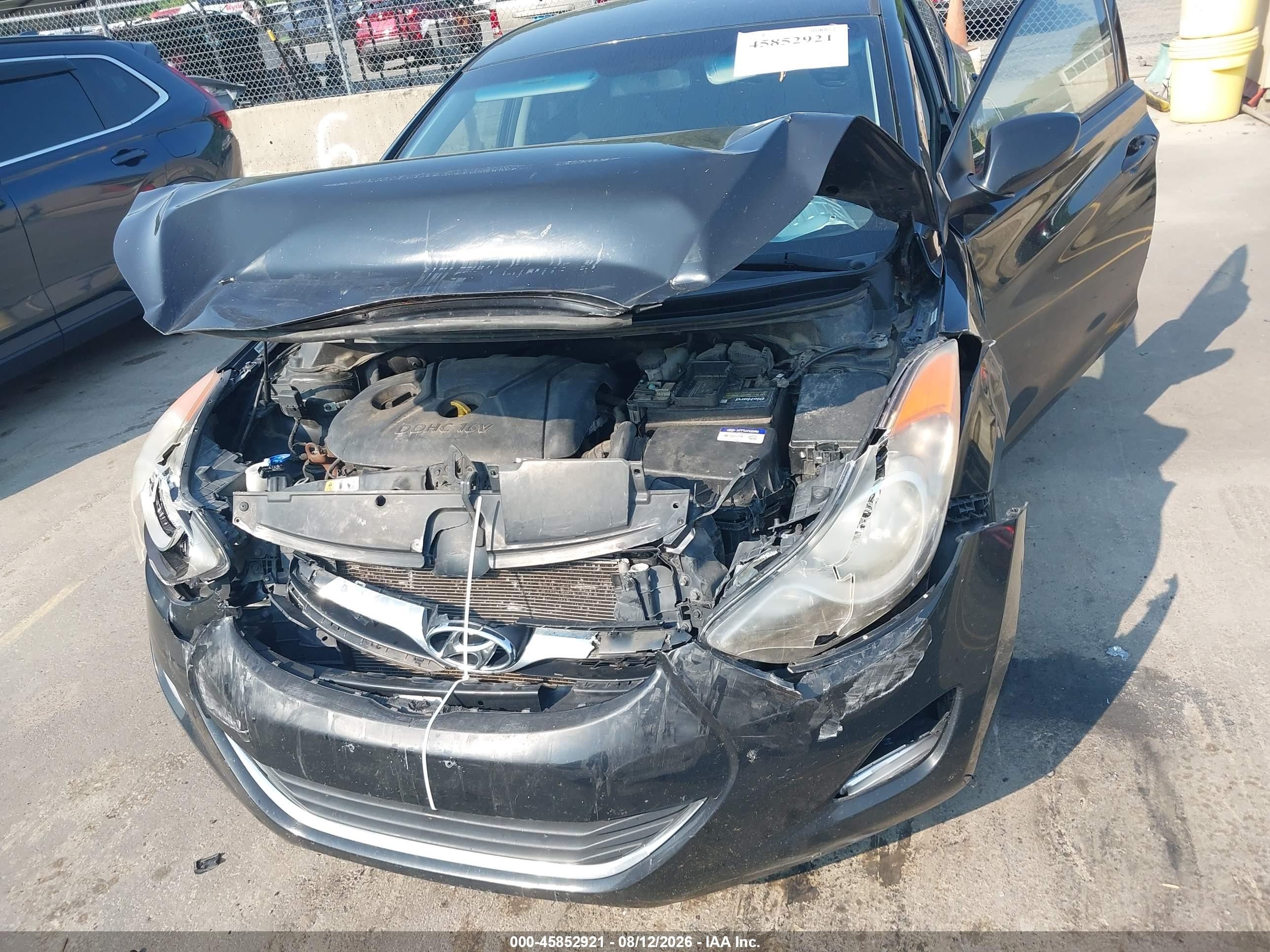 2013 Hyundai Elantra Gls Black vin: KMHDH4AE1DU792651