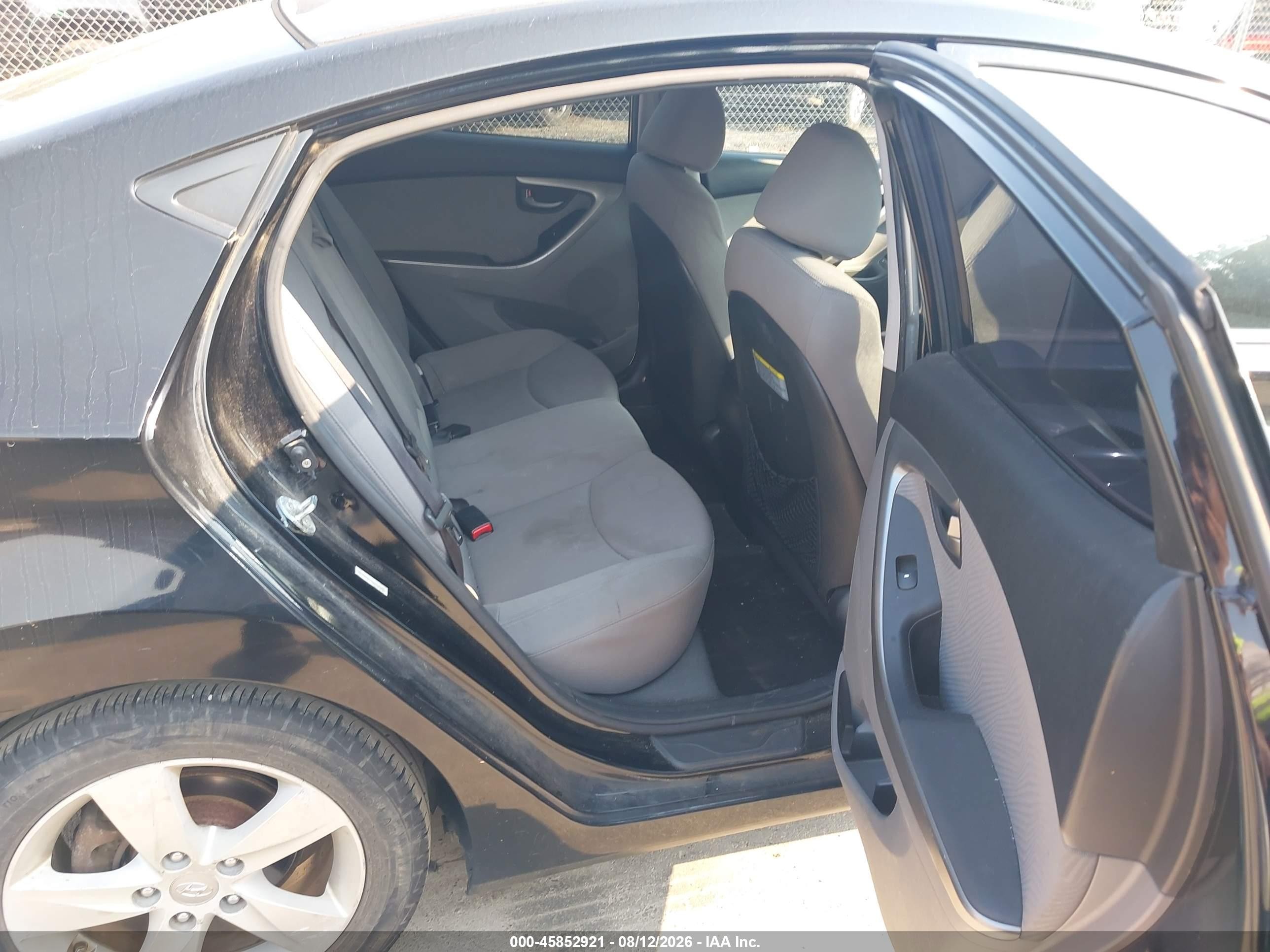 2013 Hyundai Elantra Gls Black vin: KMHDH4AE1DU792651