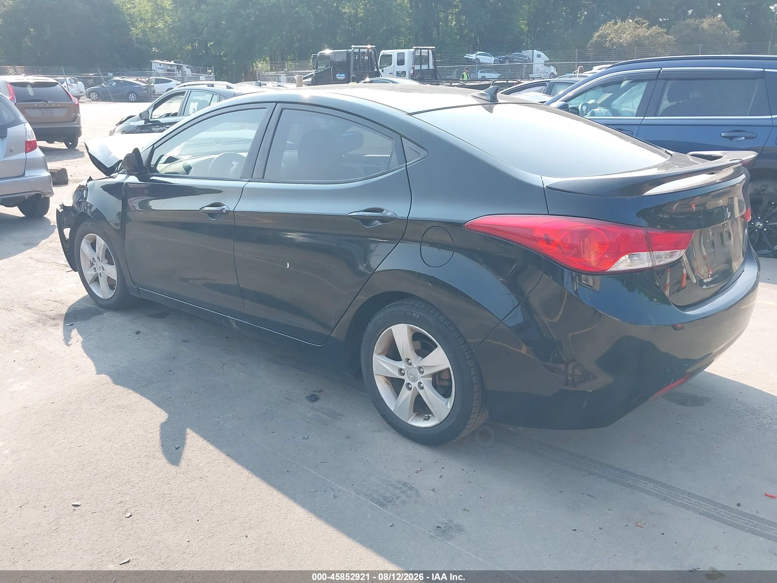 2013 Hyundai Elantra Gls Black vin: KMHDH4AE1DU792651