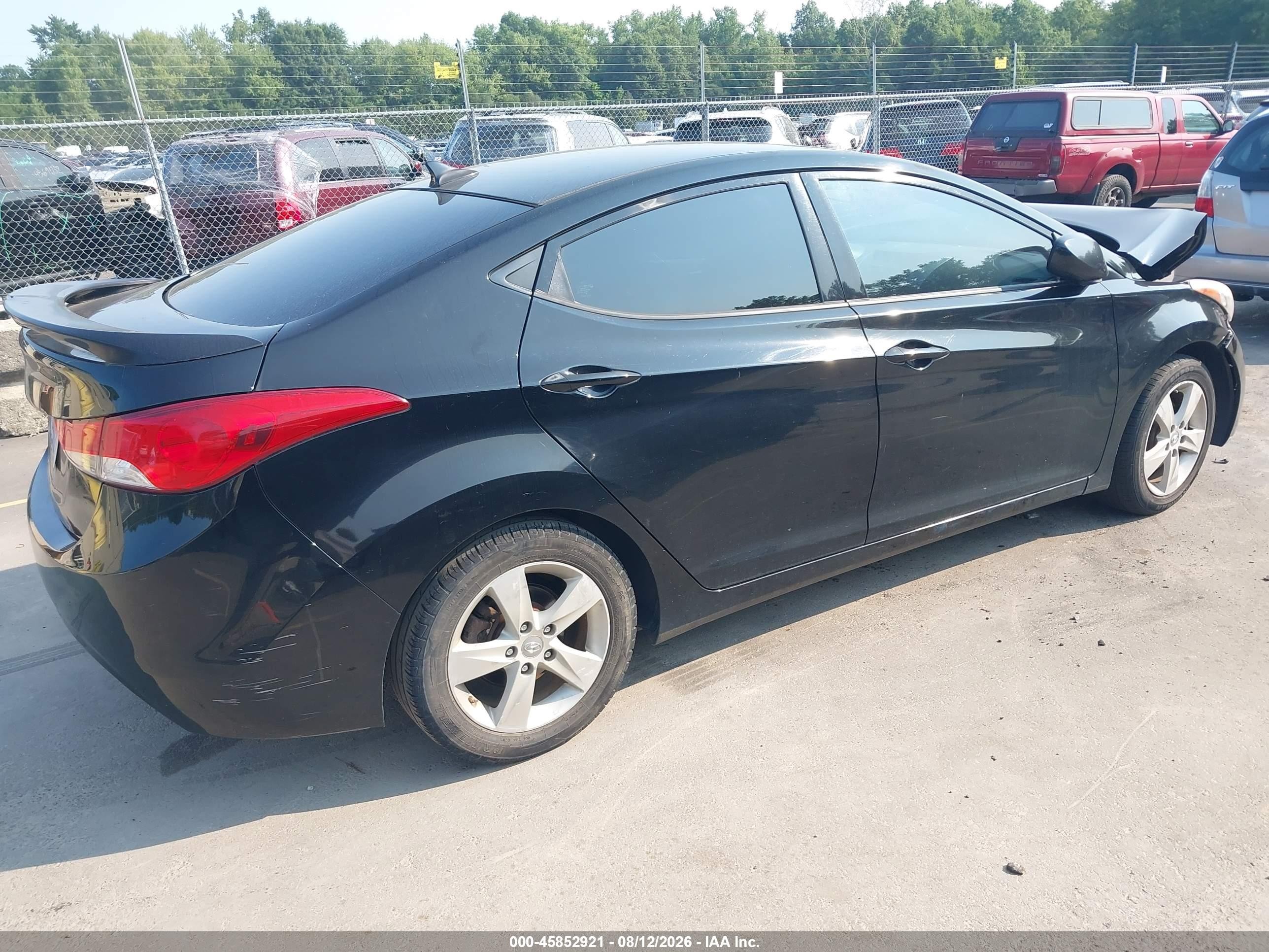 2013 Hyundai Elantra Gls Black vin: KMHDH4AE1DU792651