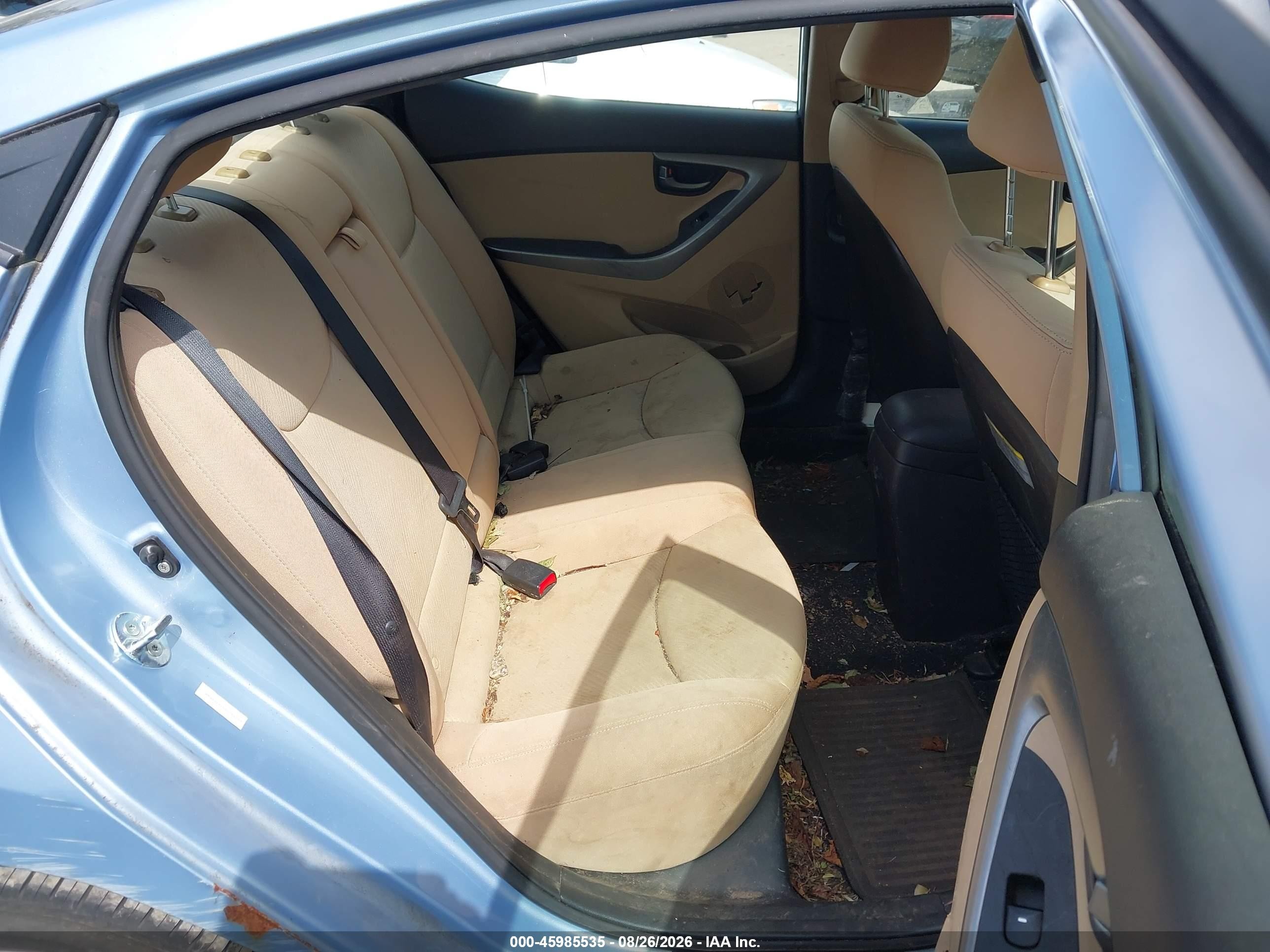 2013 Hyundai Elantra Gls Light Blue vin: KMHDH4AE1DU798952