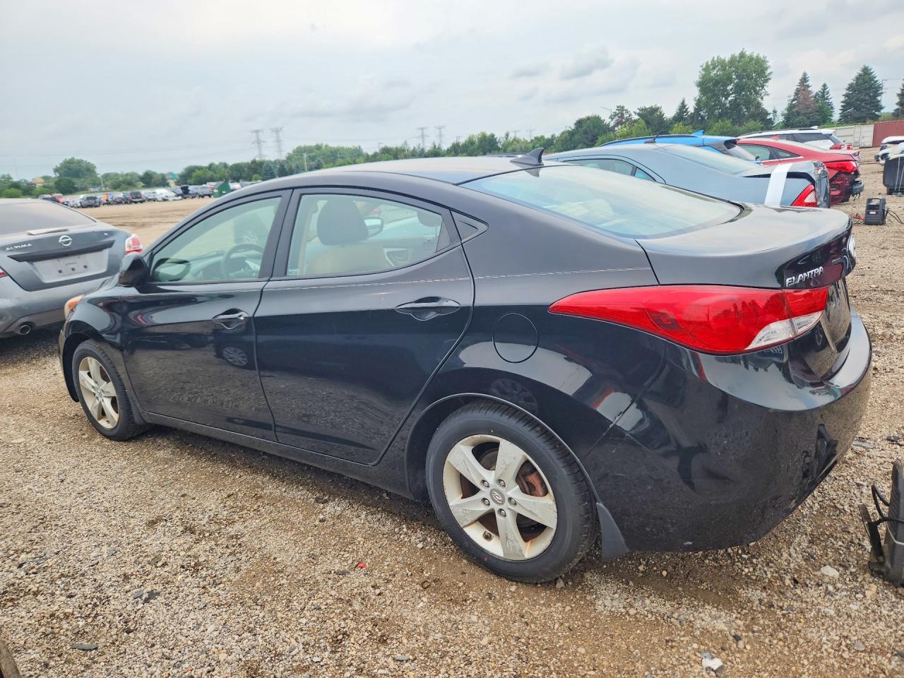 2013 Hyundai Elantra Gls Black vin: KMHDH4AE1DU867767