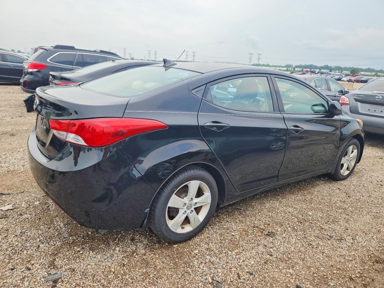 2013 Hyundai Elantra Gls Black vin: KMHDH4AE1DU867767