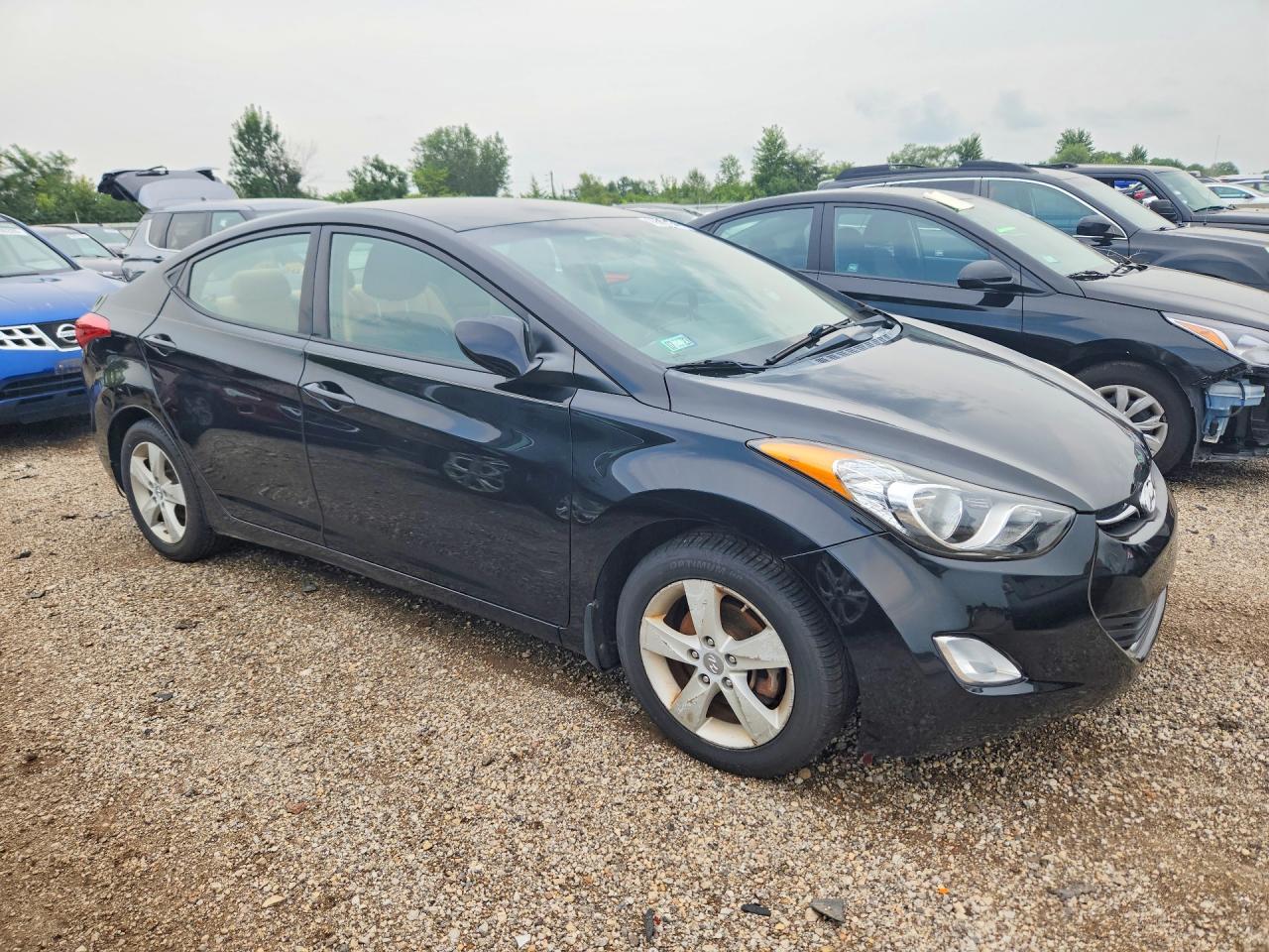 2013 Hyundai Elantra Gls Black vin: KMHDH4AE1DU867767