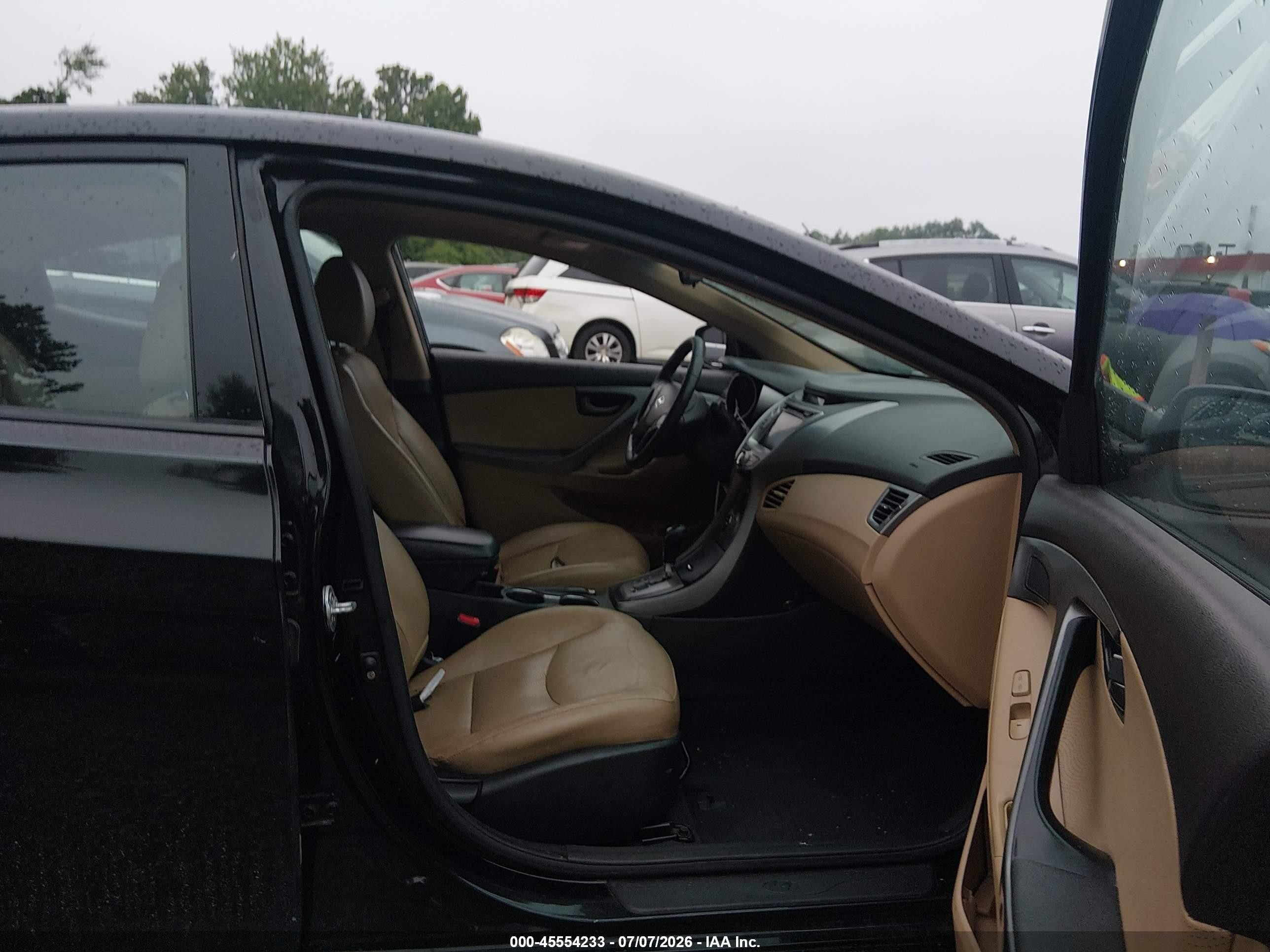 2013 Hyundai Elantra Limited Black vin: KMHDH4AE1DU871818