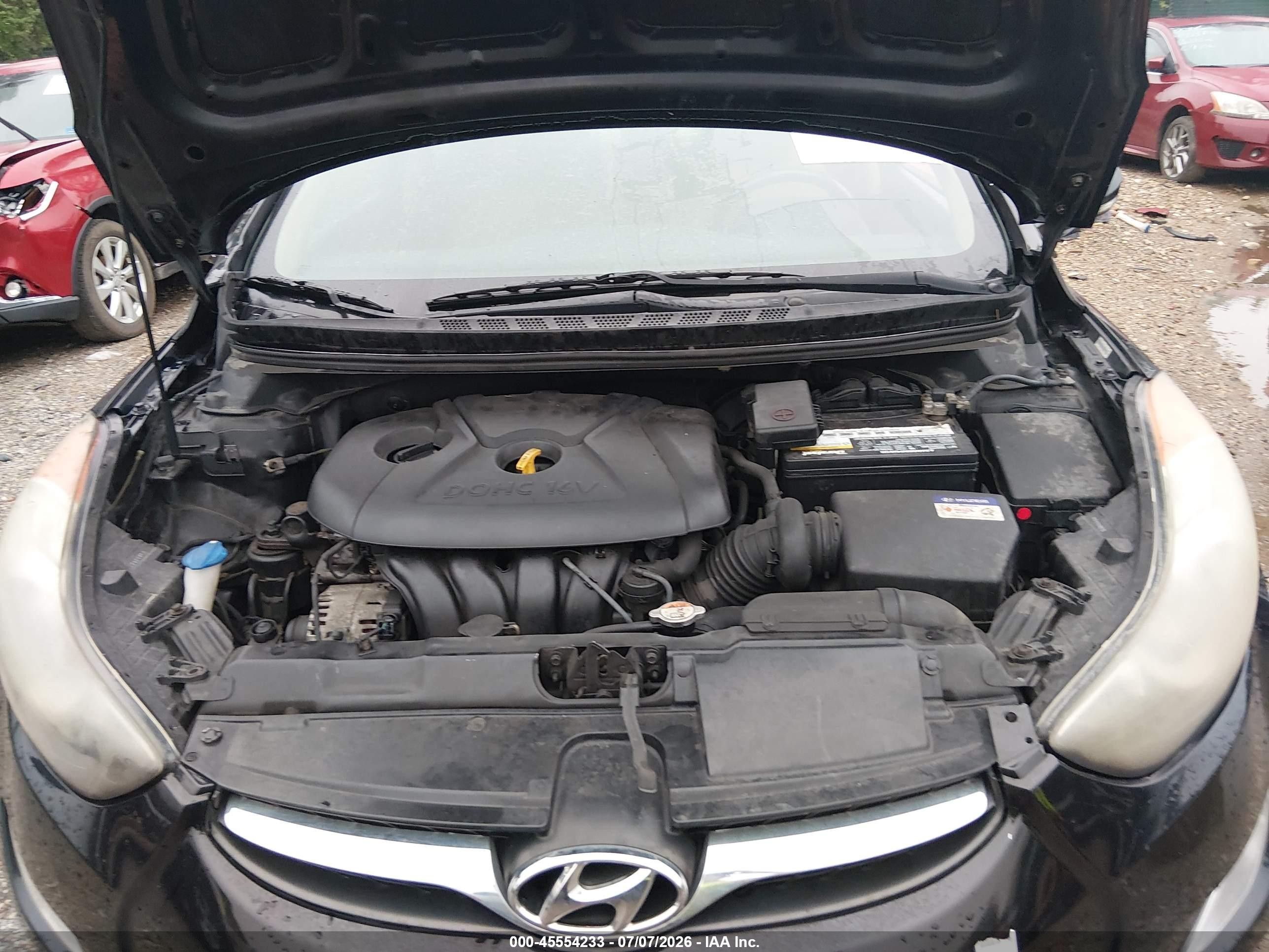 2013 Hyundai Elantra Limited Black vin: KMHDH4AE1DU871818